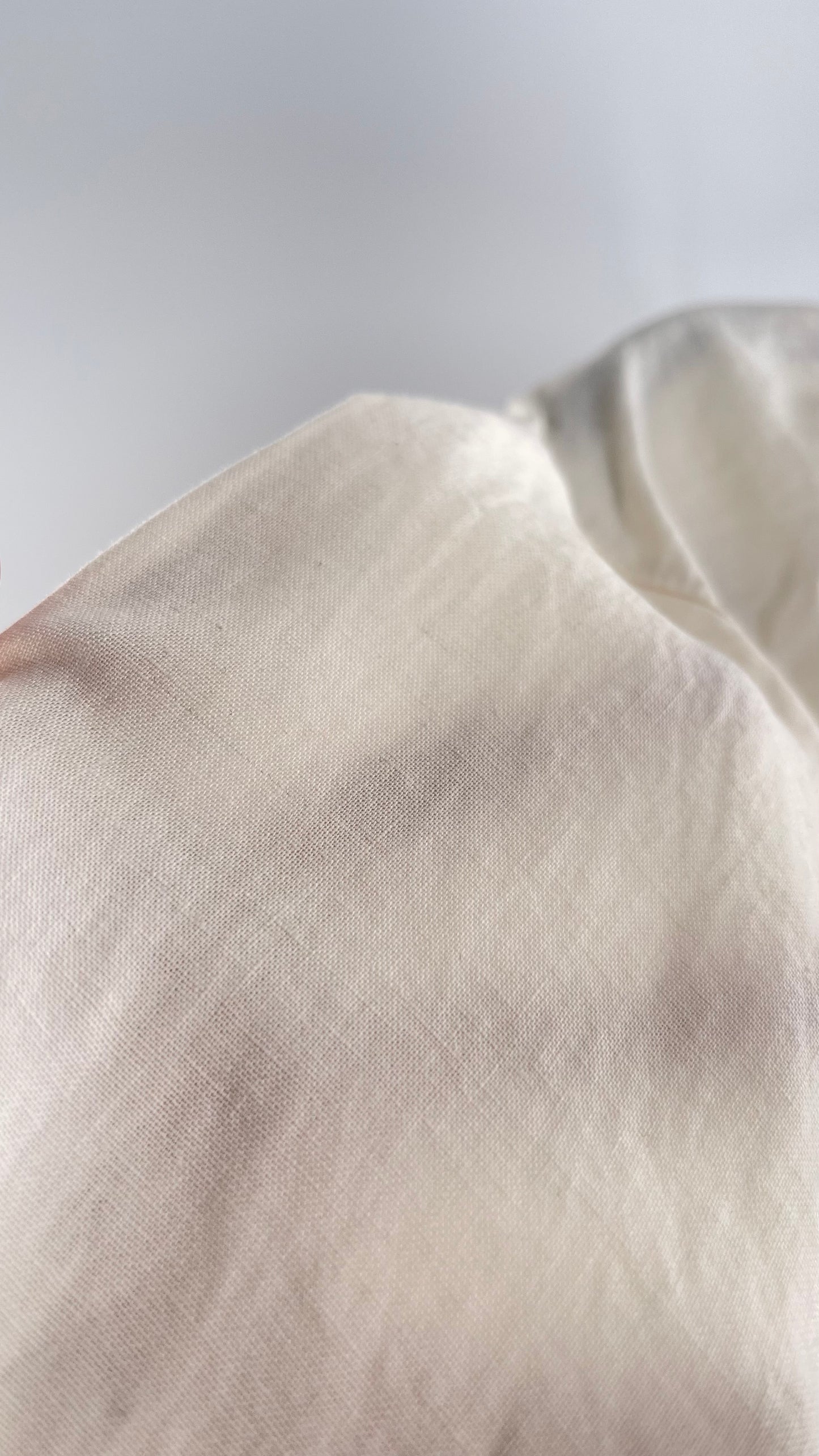 Free People Beige Off White Billow/ Prairie Sleeve Cape Blouse (Small)