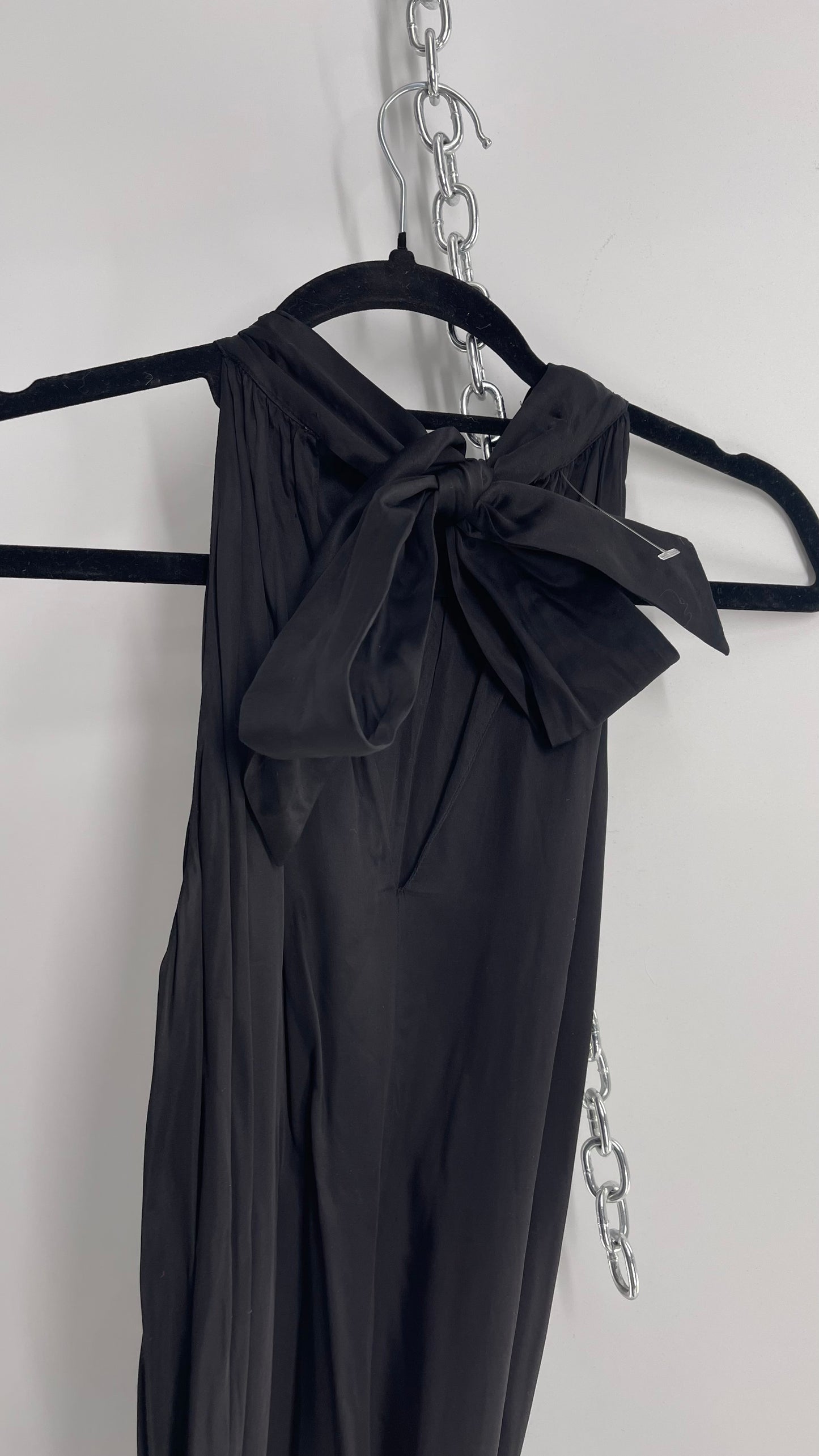 Cleobella Black Silky Shiny Full Length Gown with Tags Attached (Small)