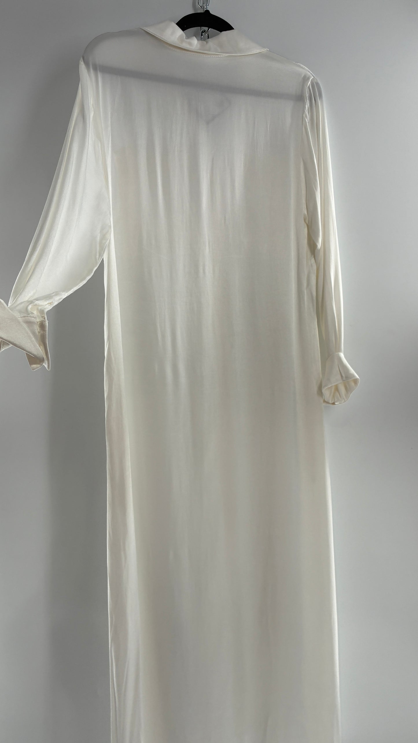 ST. BRAND BY STRASS White Button Up Style Dress with Tags Attached (Medium)