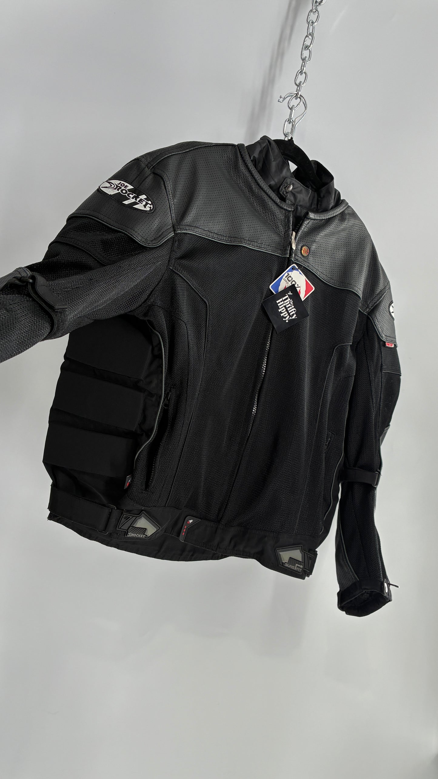 Vintage JOE ROCKET Padded Motorcycle Jacket with Tags Attached (XXL)