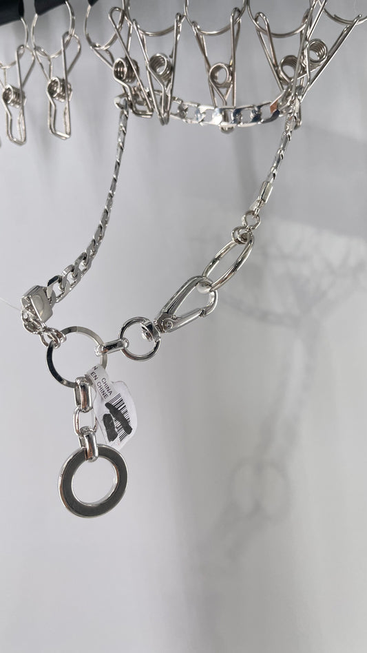 Urban Outfitters Silver Chain Link Choker/Buckle Chain