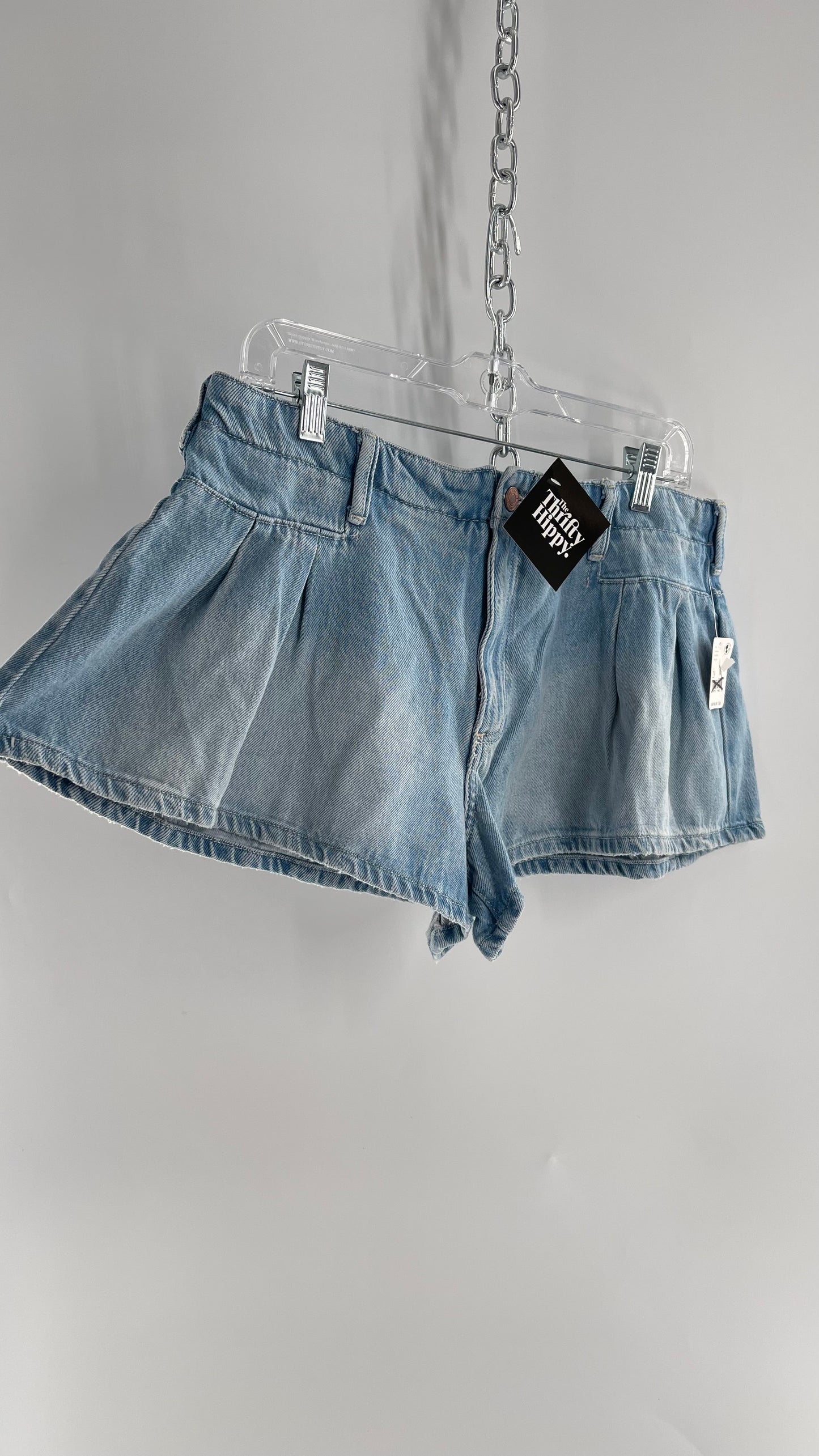Free People Blue Bell Low Rise Pleated Short with Tags Attached (29)