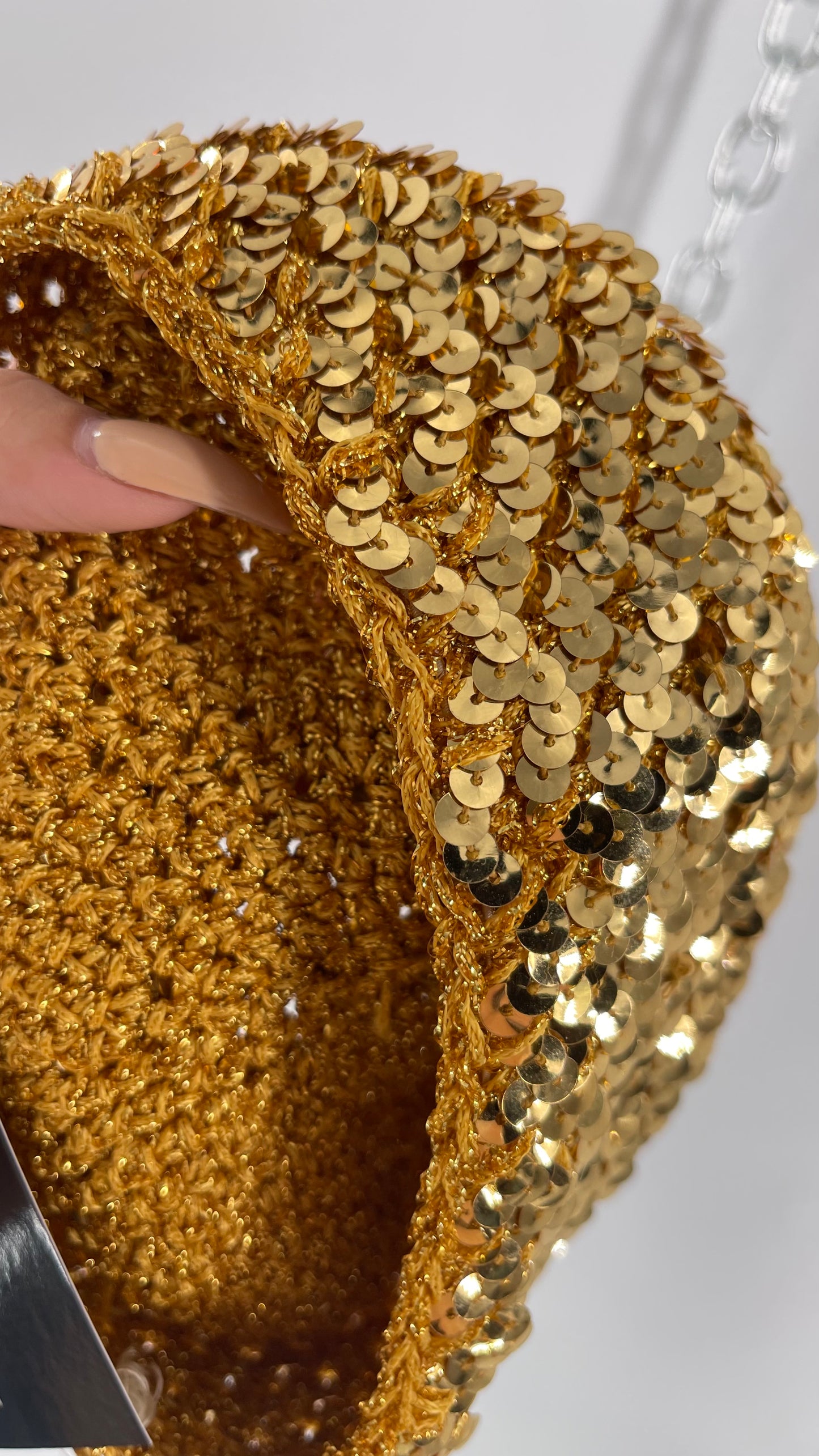 Vintage Gold Sequin Beanie