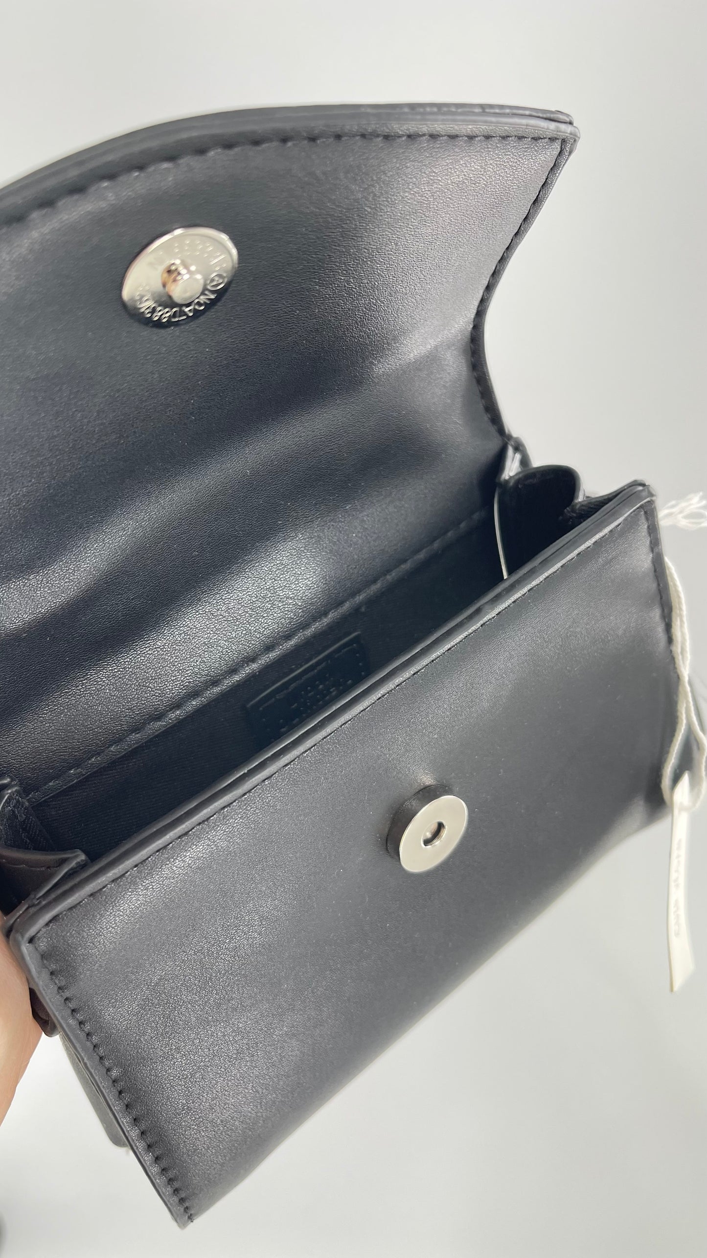 Urban Outfitters Black Vegan Leather Ultra Mini Purse with Detachable Crossbody Strap