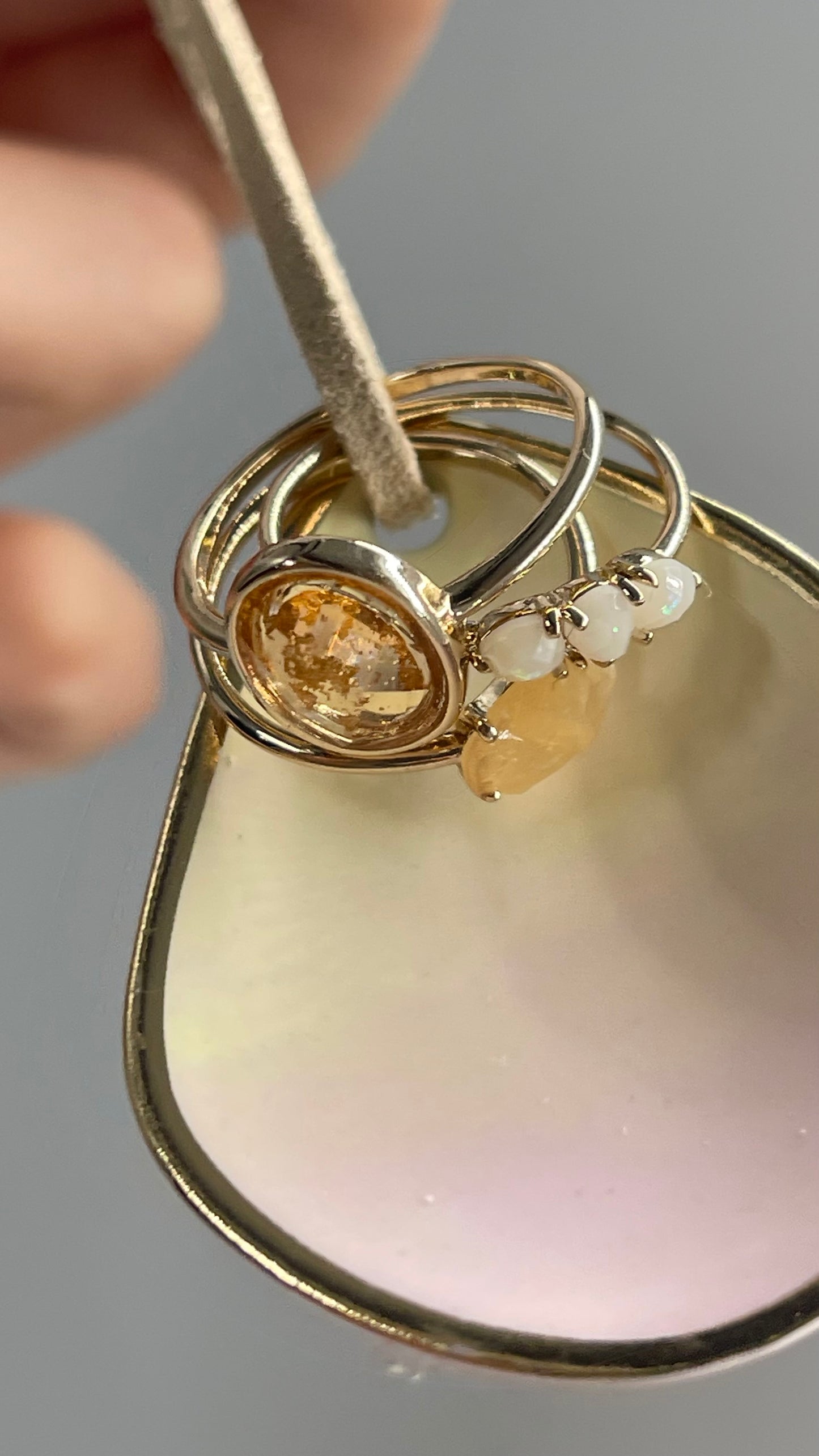 Free People Shell Trio Ring Set with Tags Attached