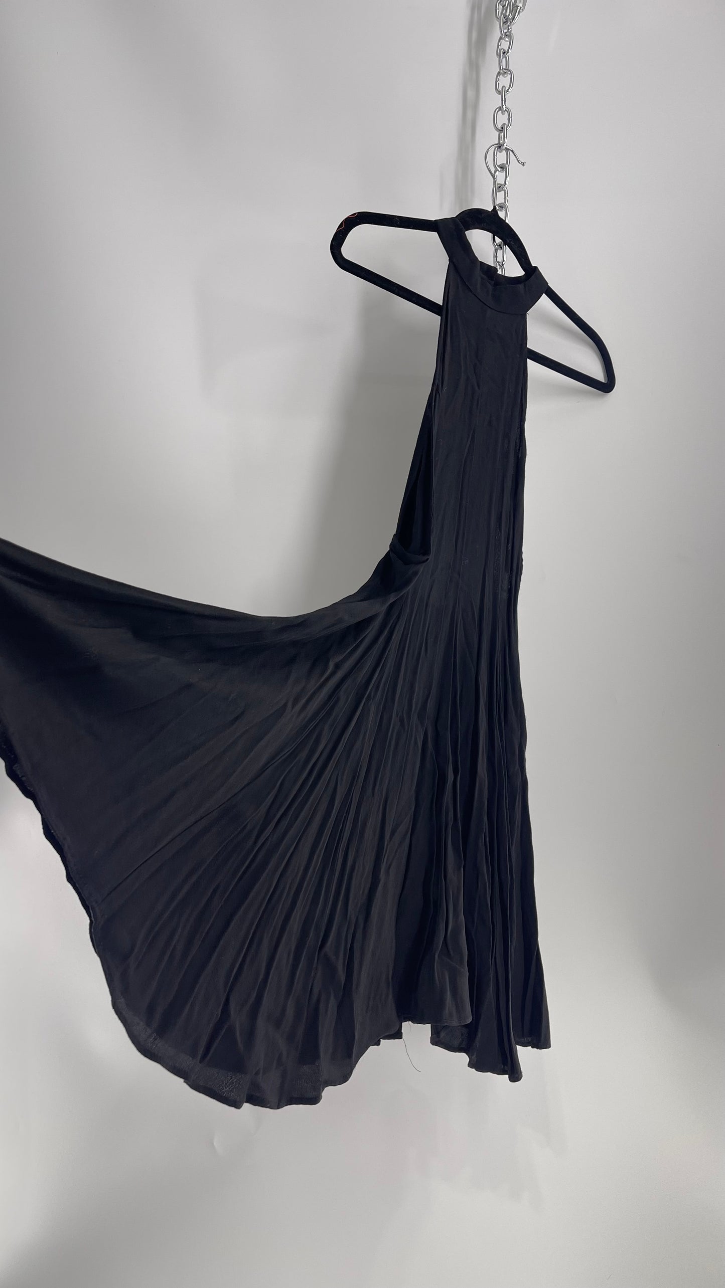 Kimchi Blue Black Voluminous Mini with Open Back Detail (Small)