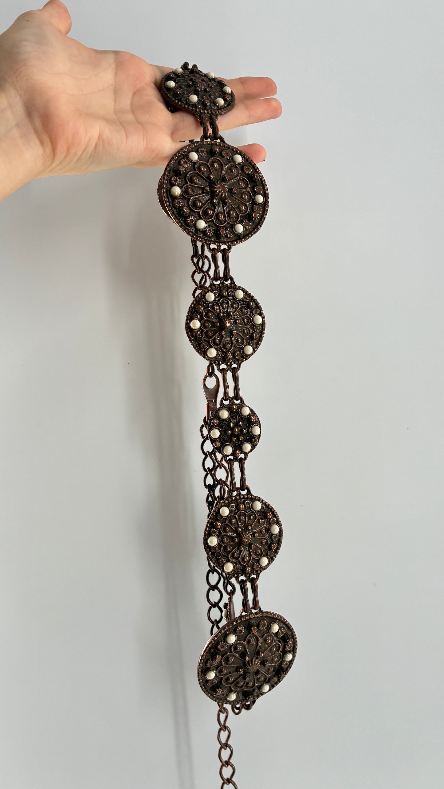 Vintage Bronze Medallion Belt