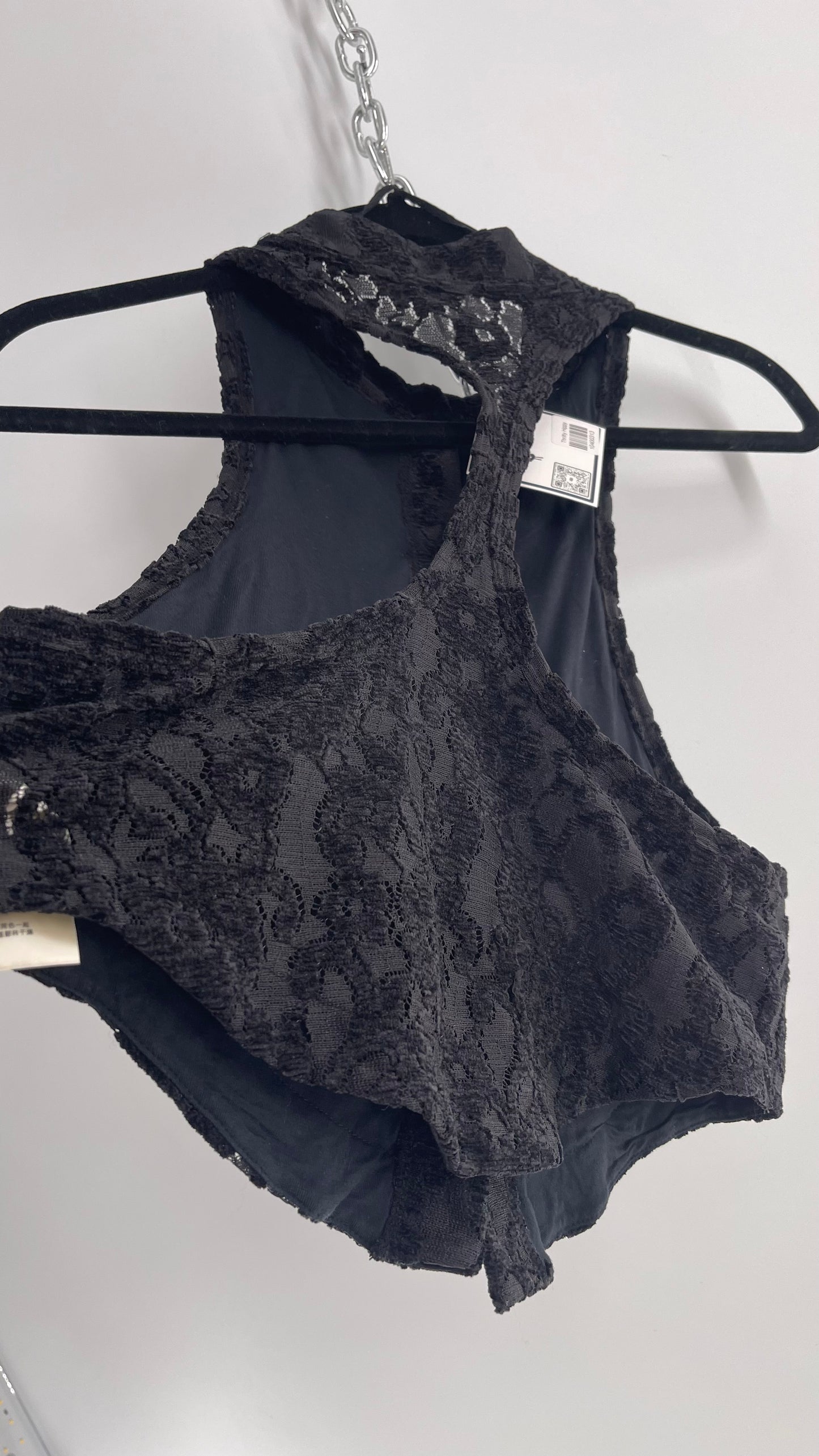 Free People Velvet Lace Vest (Medium)