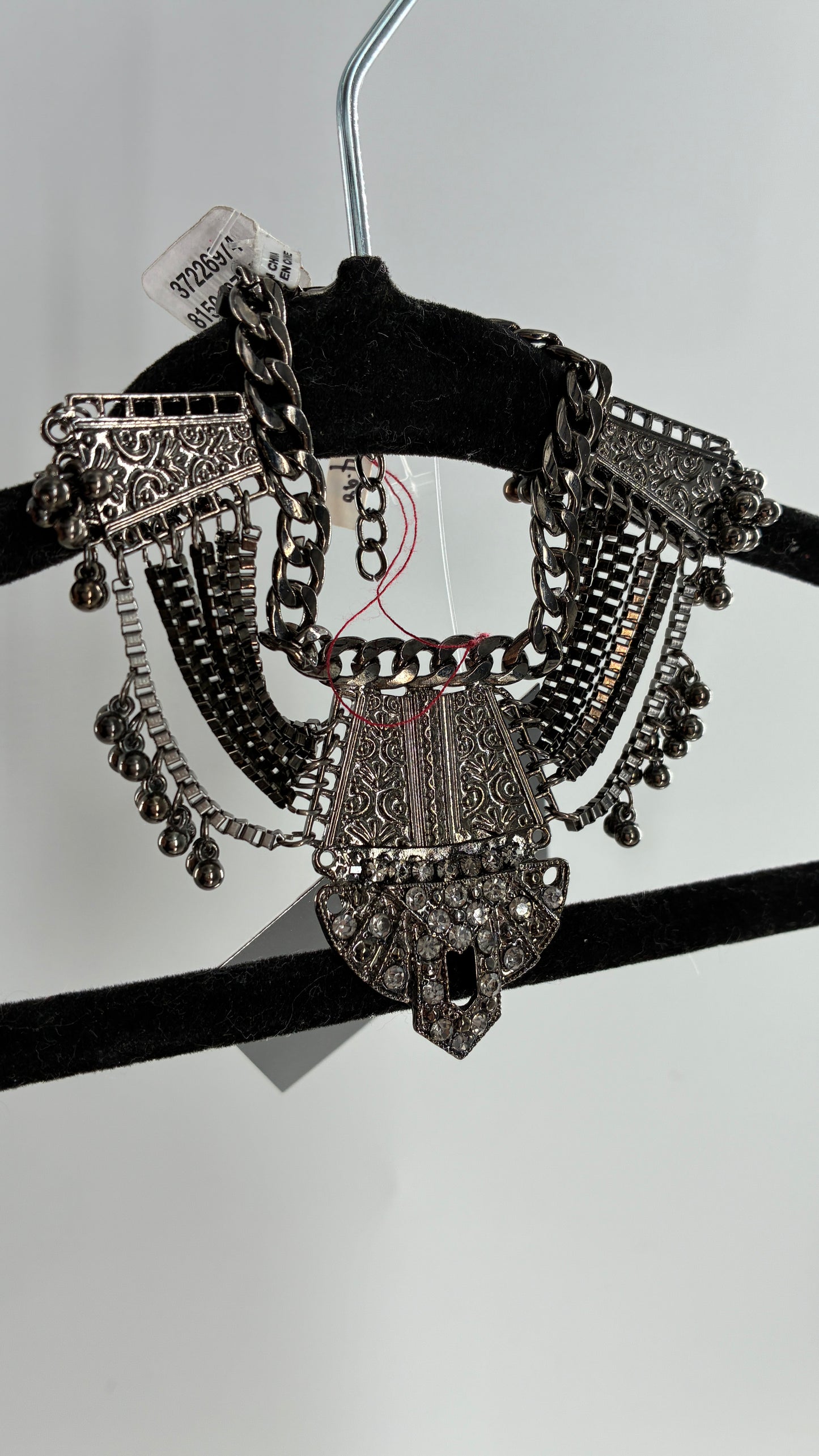 Free People Gun Powder Metal Elaborate Chain Bracelet/Anklet