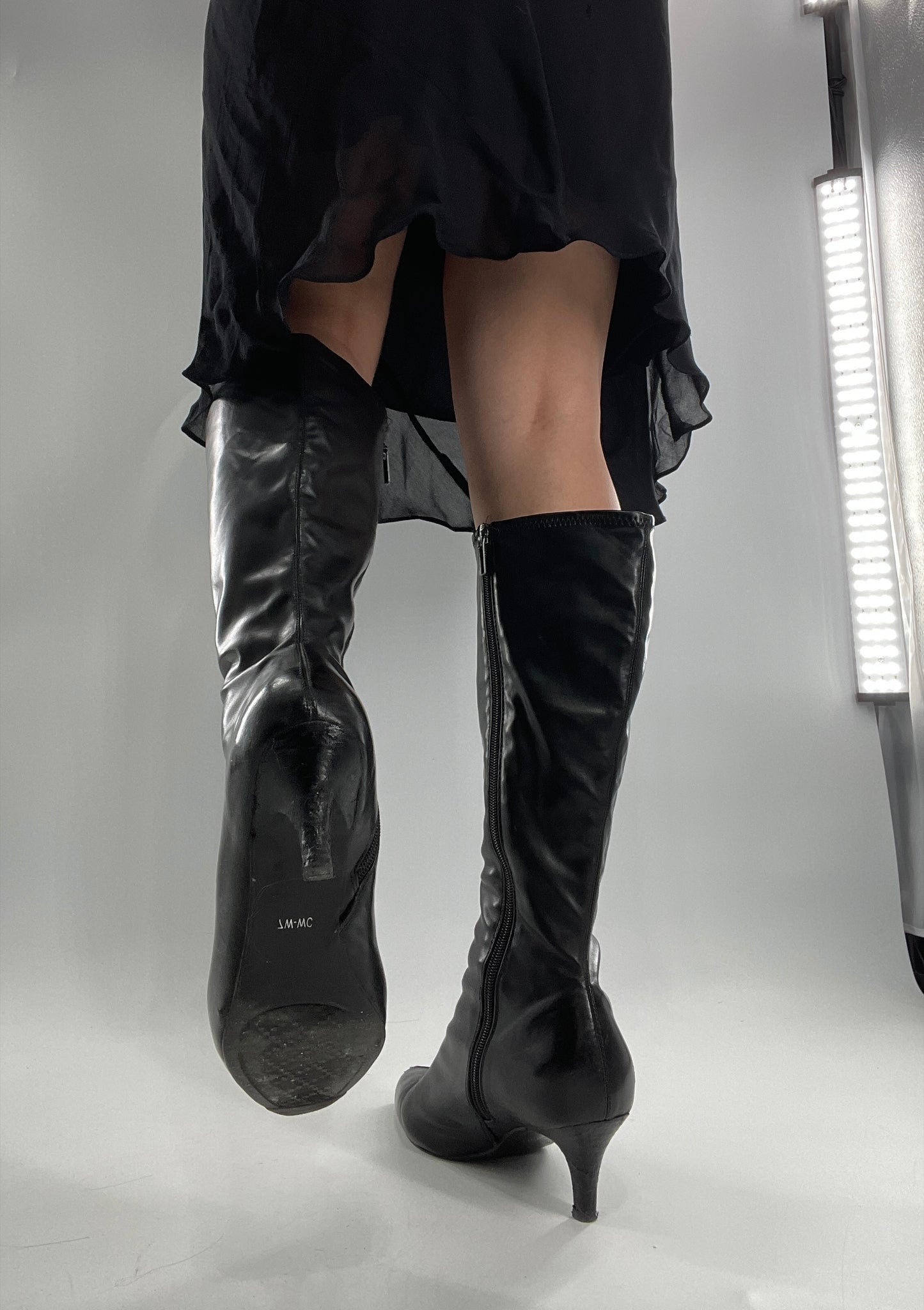 Vintage Kitten Heel Knee High Boots