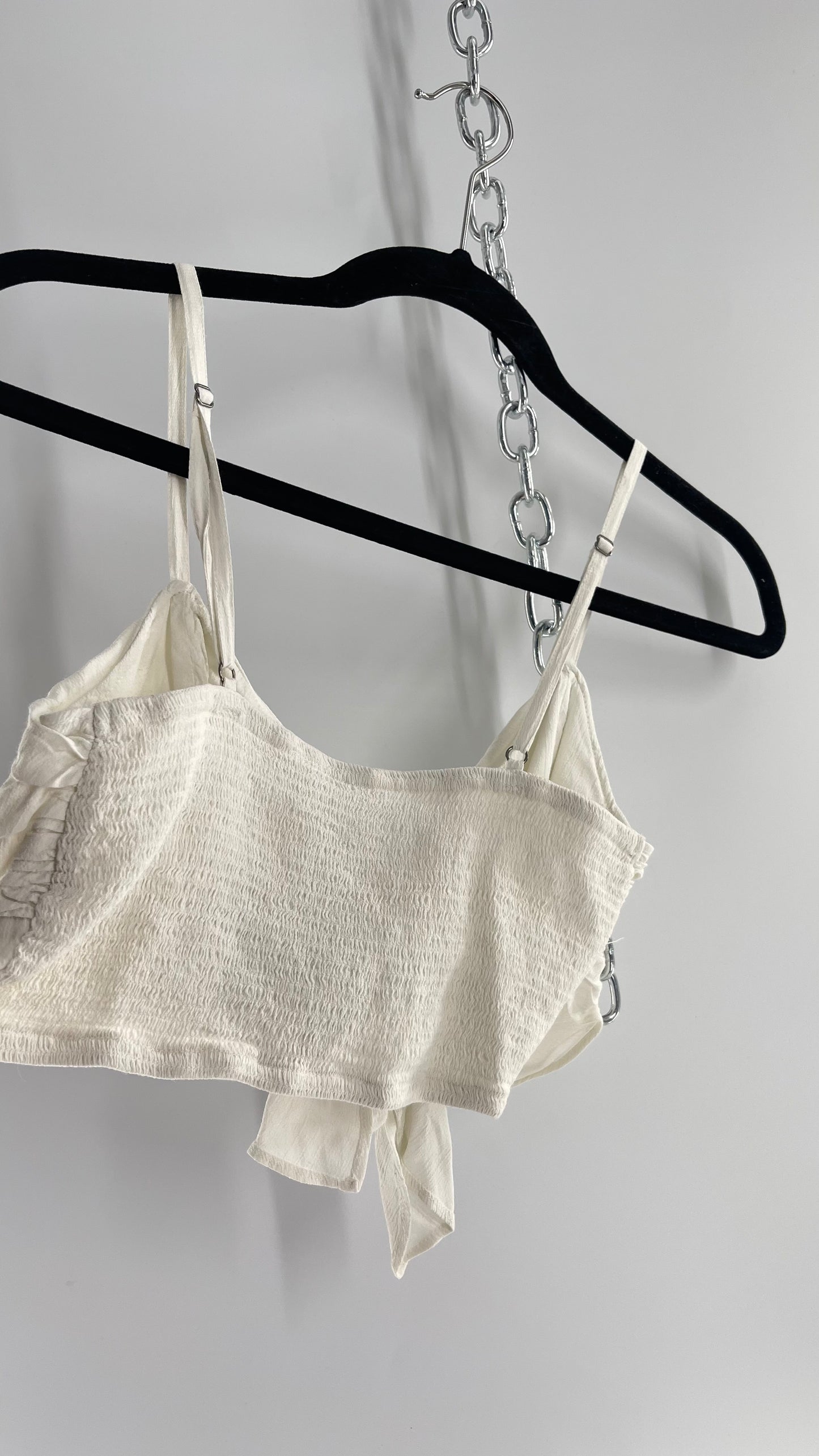 Free People Tie Bust Cropped Tank (Medium)