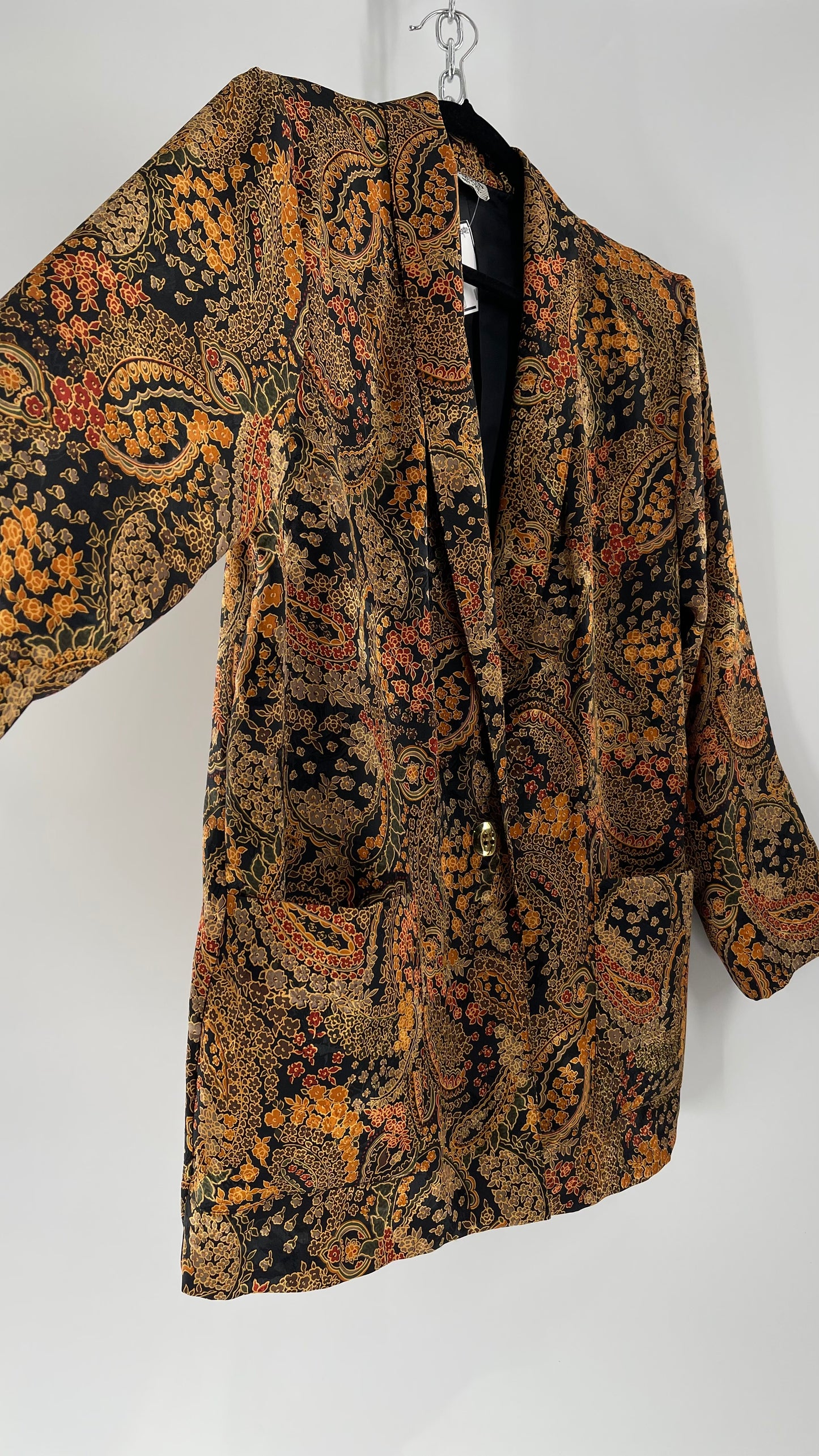 Vintage Kensington 100% Silk Blazer (Medium)