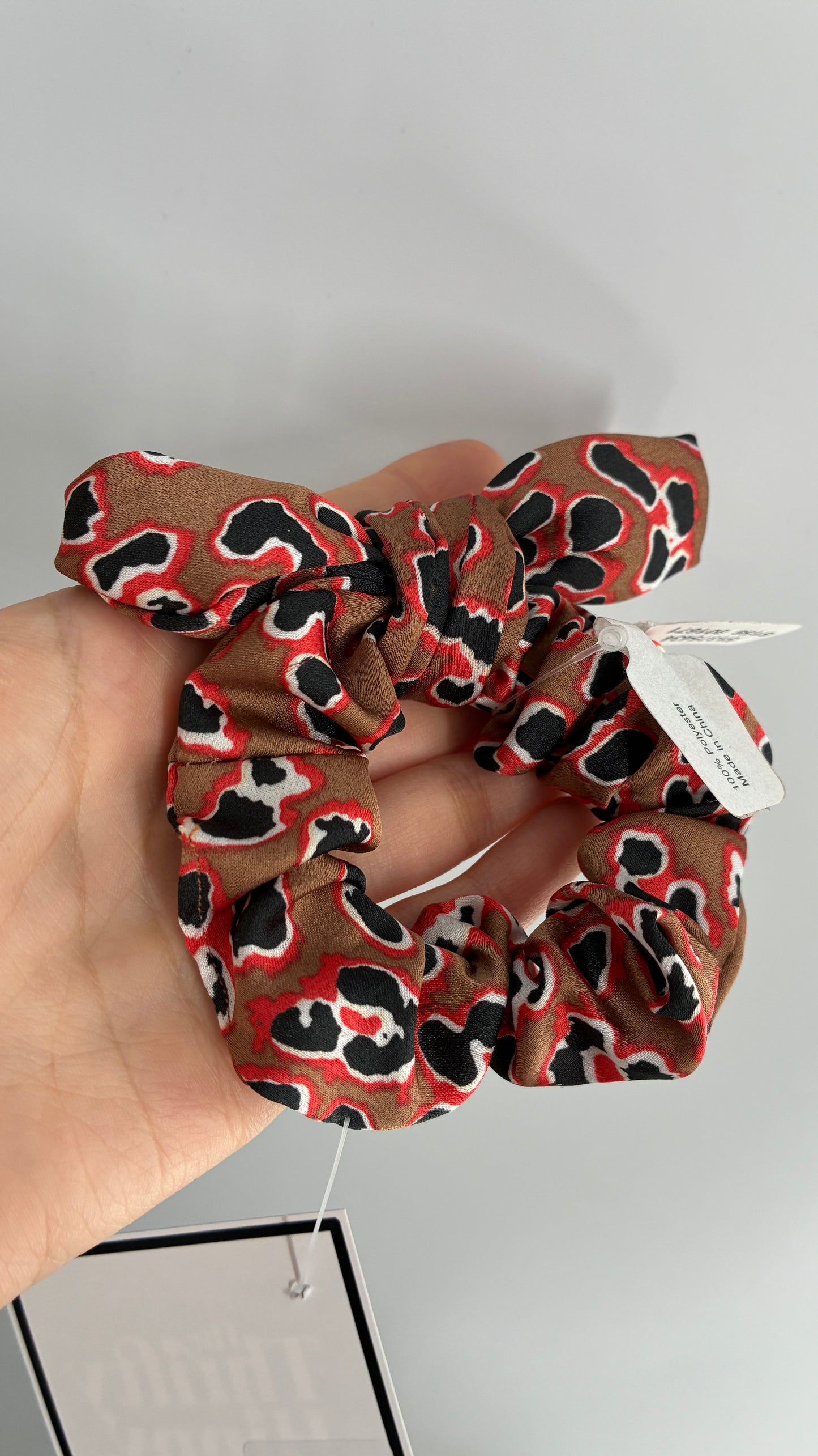 NWT Free People Brown Patterned Scrunchie