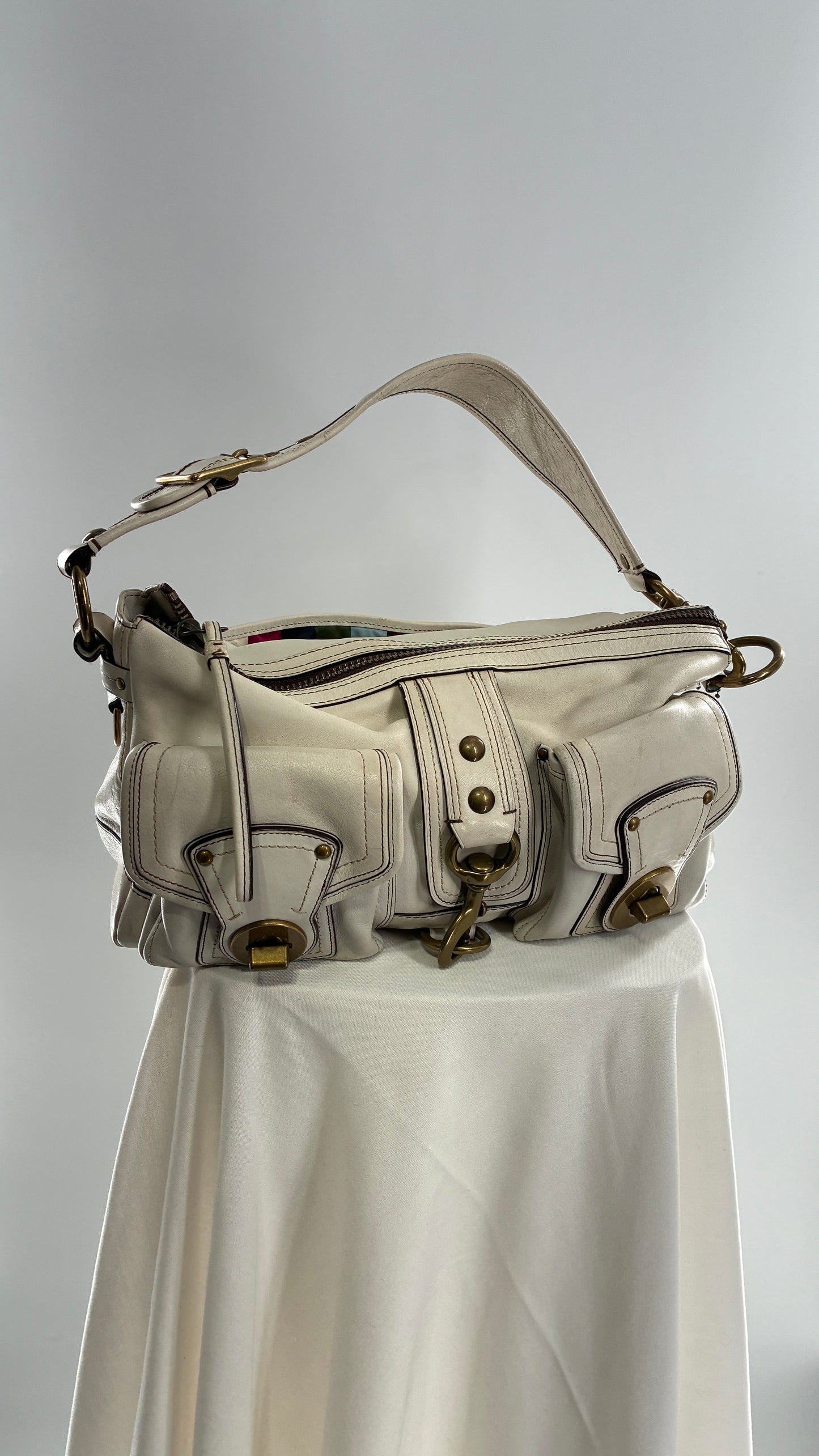 RARE COACH 65th Anniversary Legacy Leather Oversized Turnlock Shoulder Bag