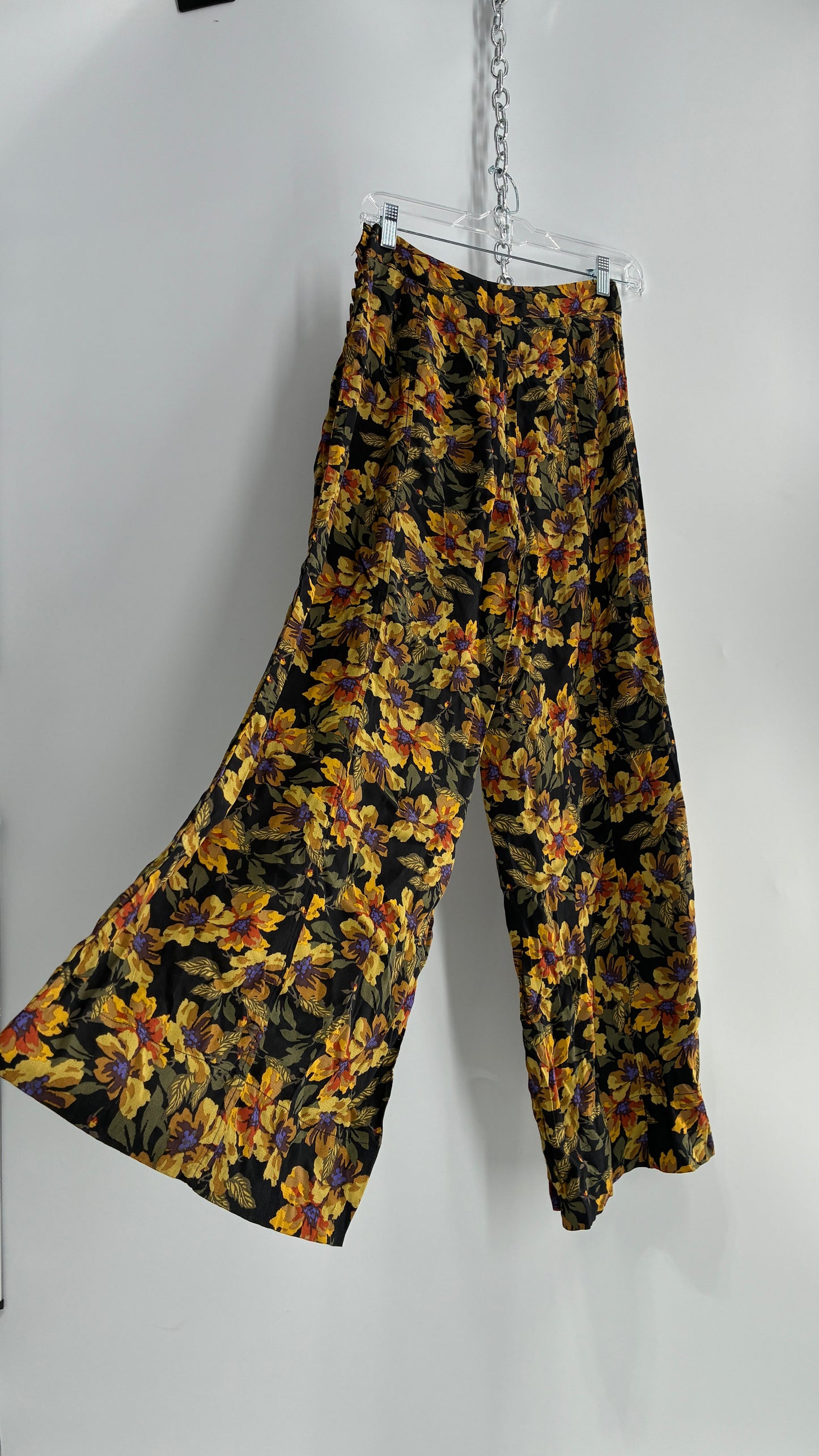 Free People Autumn Florals Wide Leg Bottoms (2)