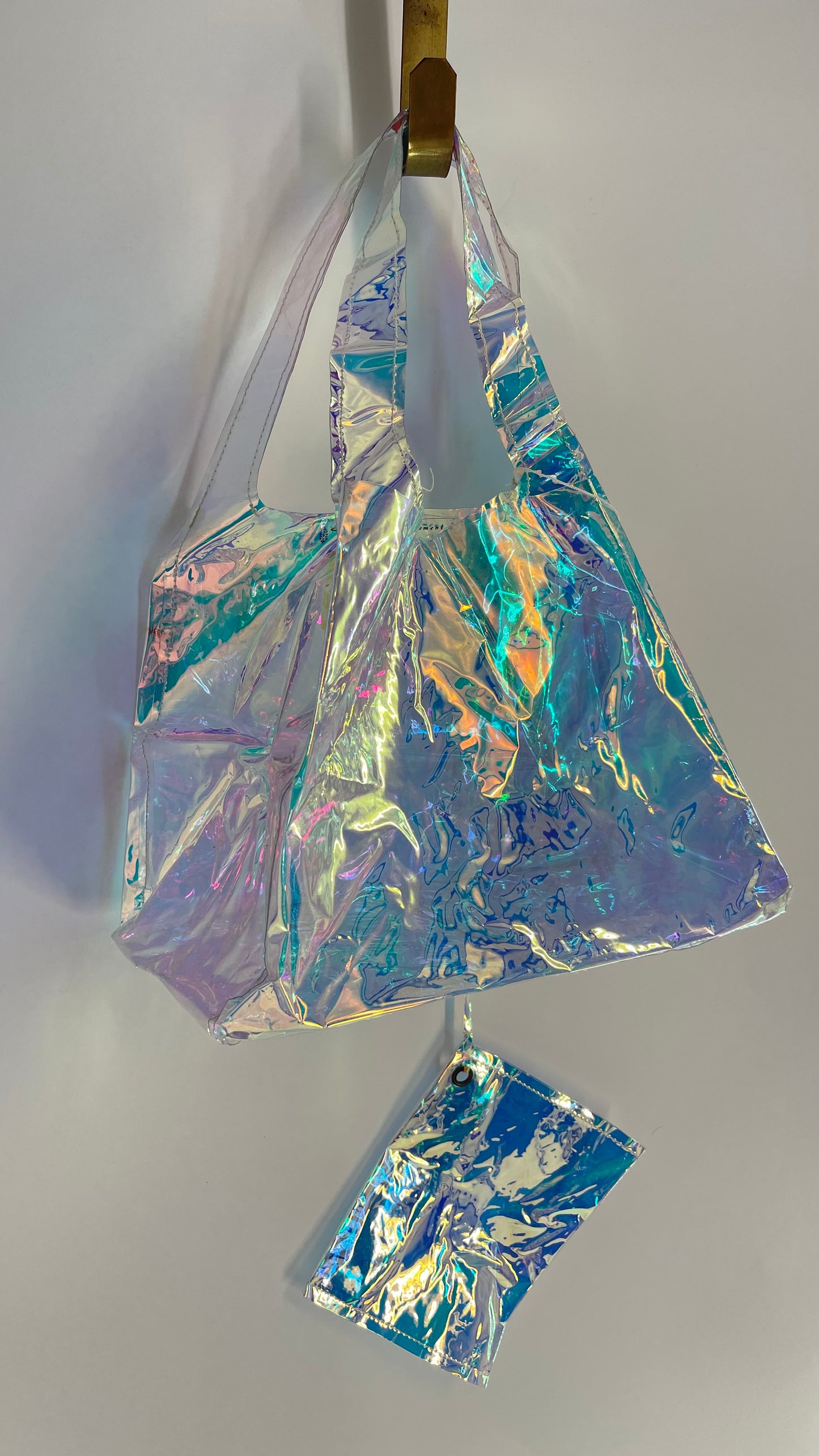 Free People Movement Iridescent Color Changing Tote Bag and Pouch Set