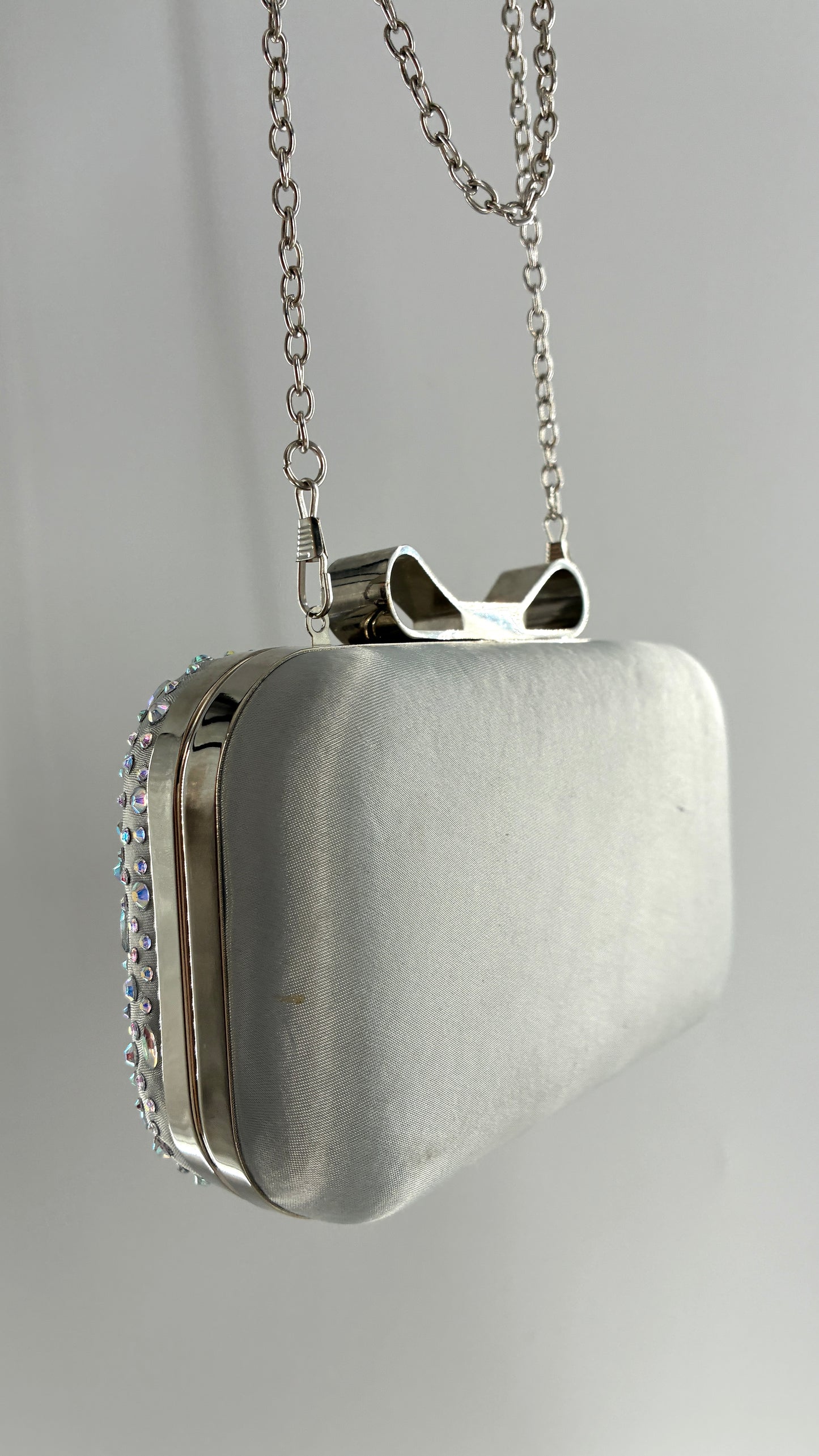 Vintage Lulu Townsend Silver Purse with Iridescent Gems