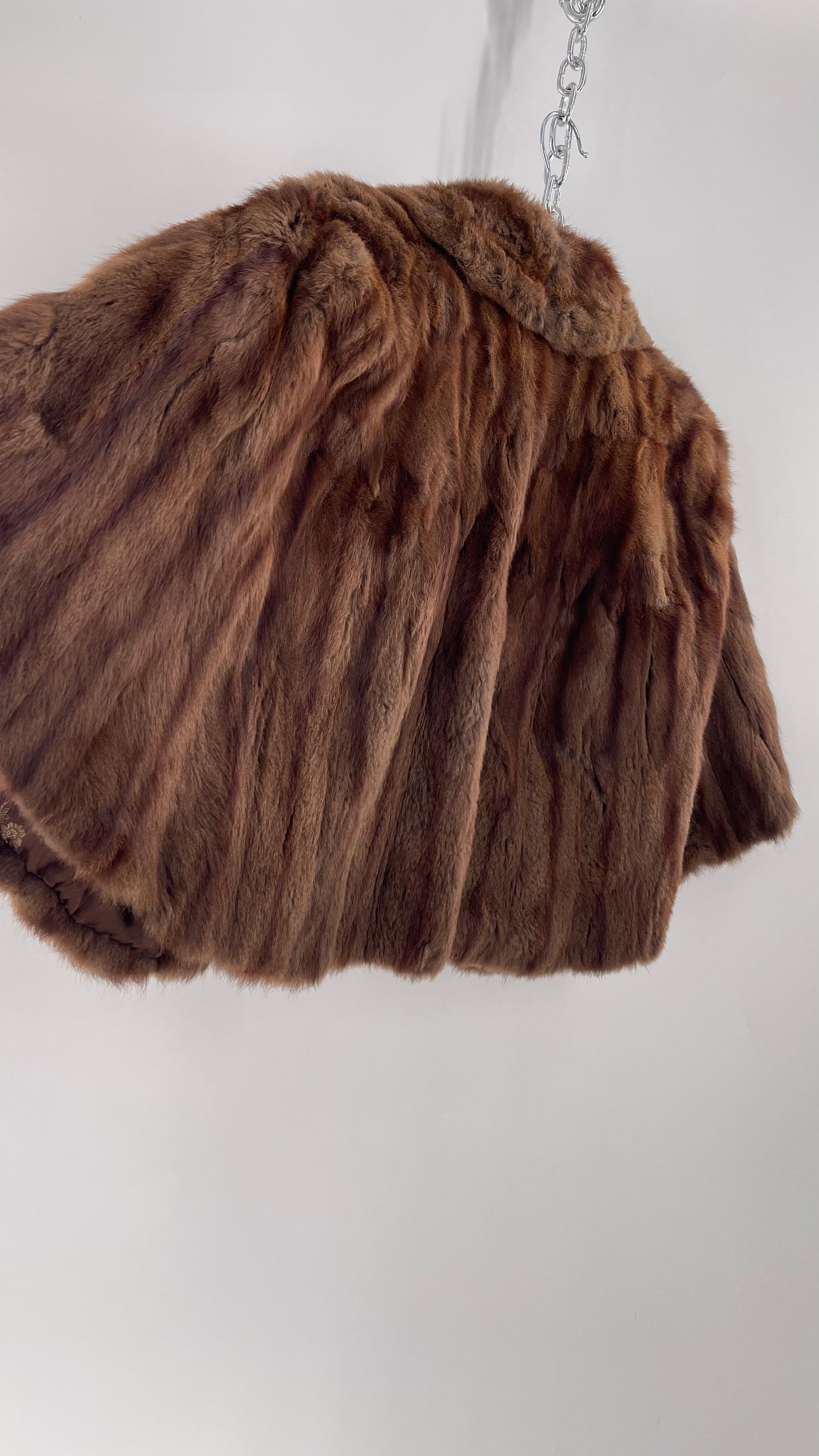 Vintage Brown Multi-toned Cape (One Size)