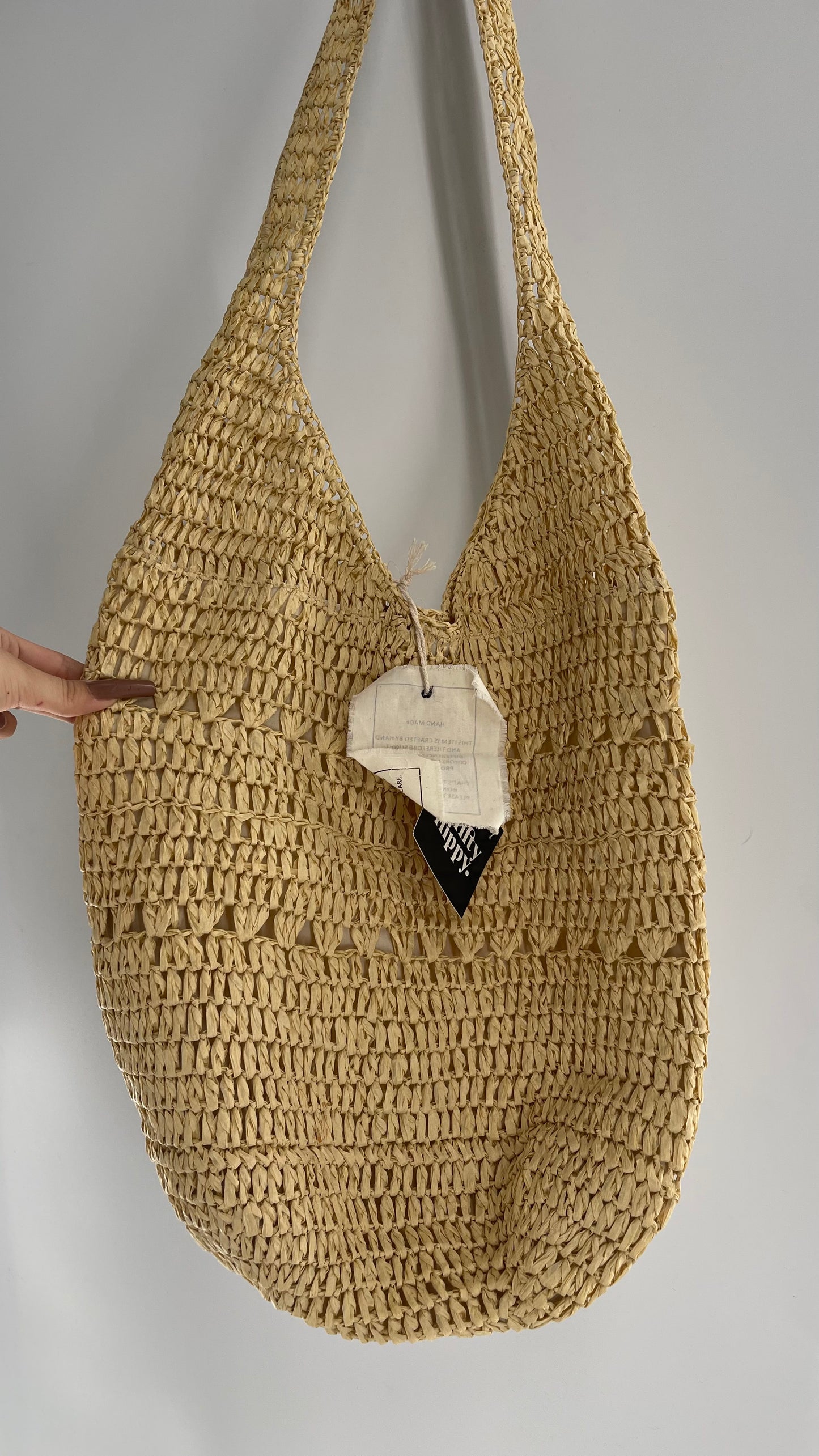 Urban Outfitters Straw Tan Tote Bag with Tags Attached