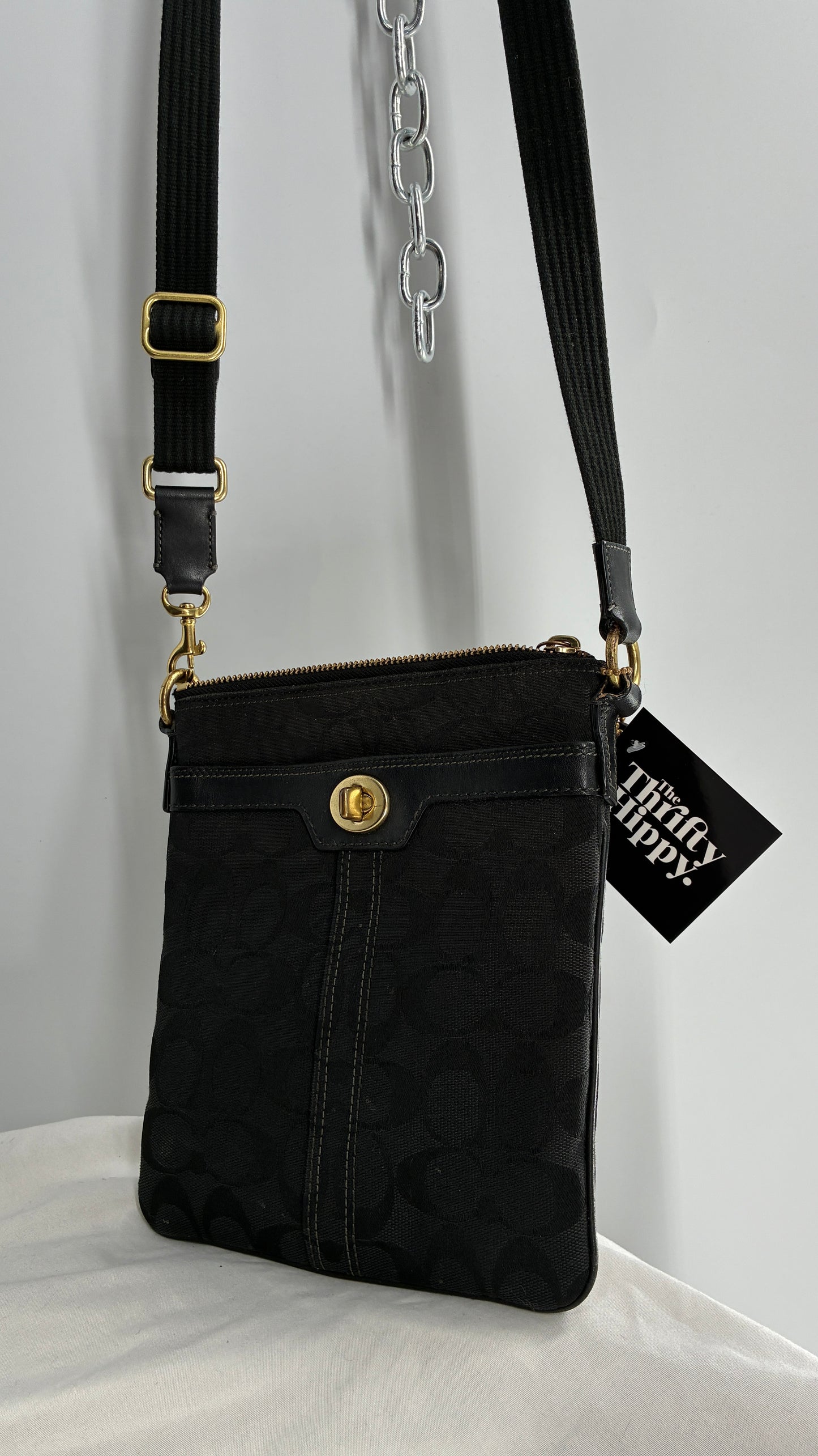 COACH Monogram Black Crossbody Purse