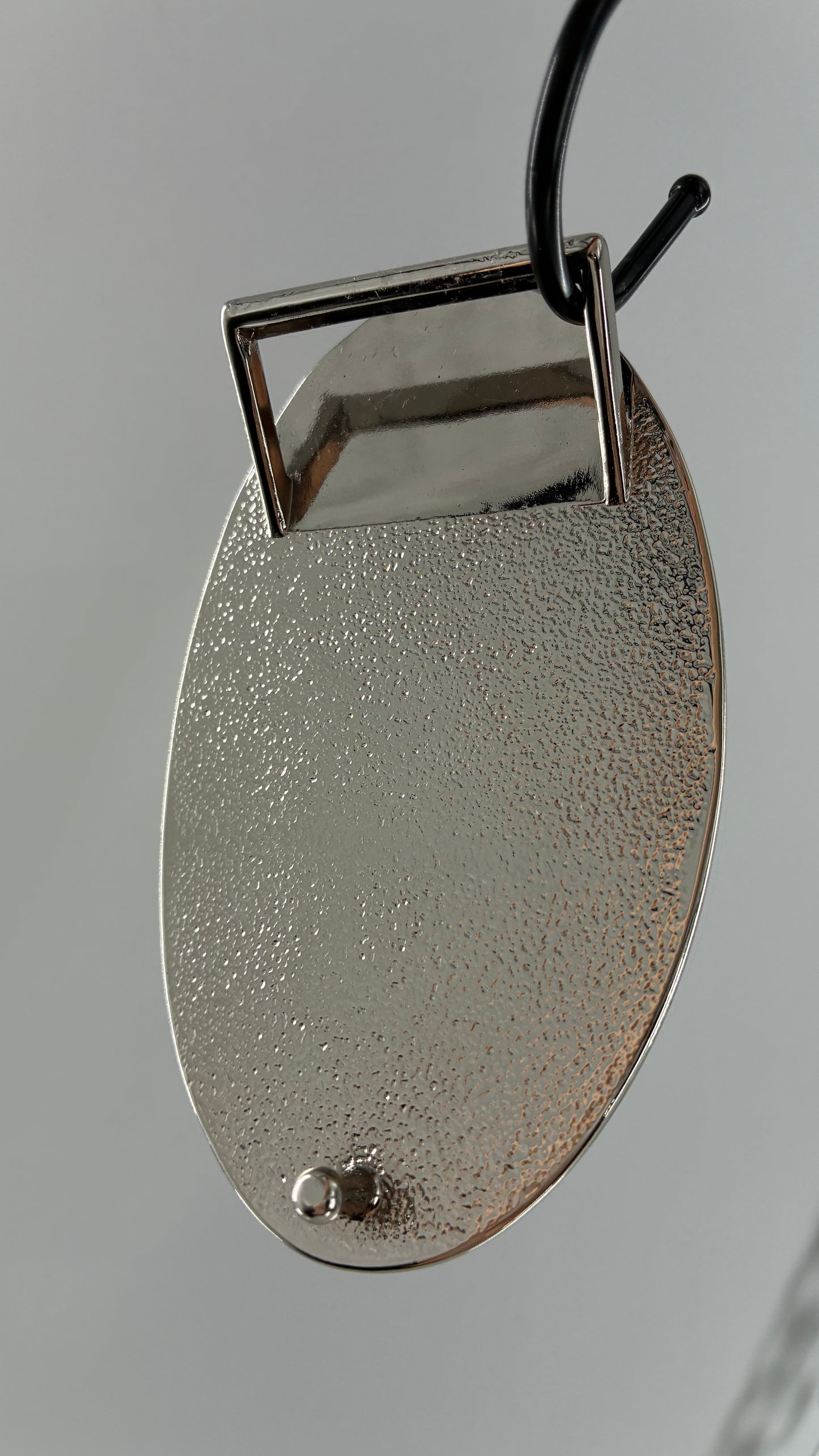 GUESS 1981 Oversized Silver Metal Buckle with Rhinestones