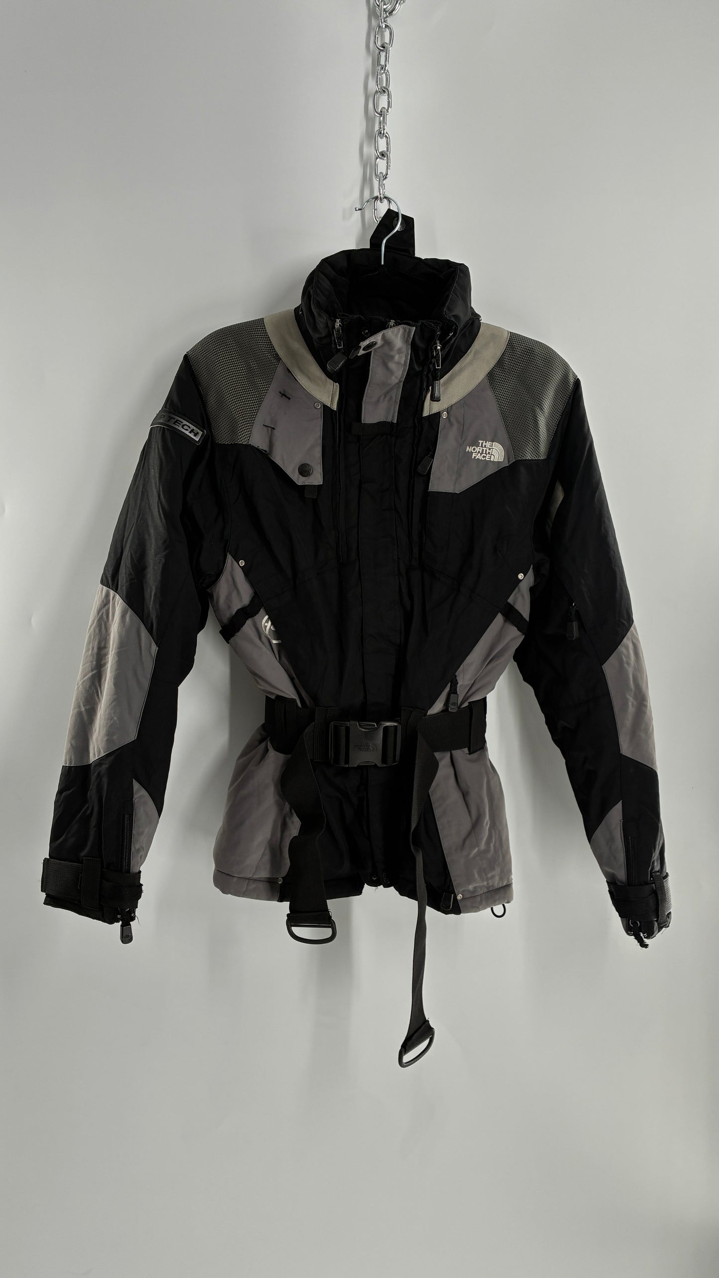 Vintage The North Face Steep Tech Women’s Waist Cinching Belted Ski Style Jacket (Medium)