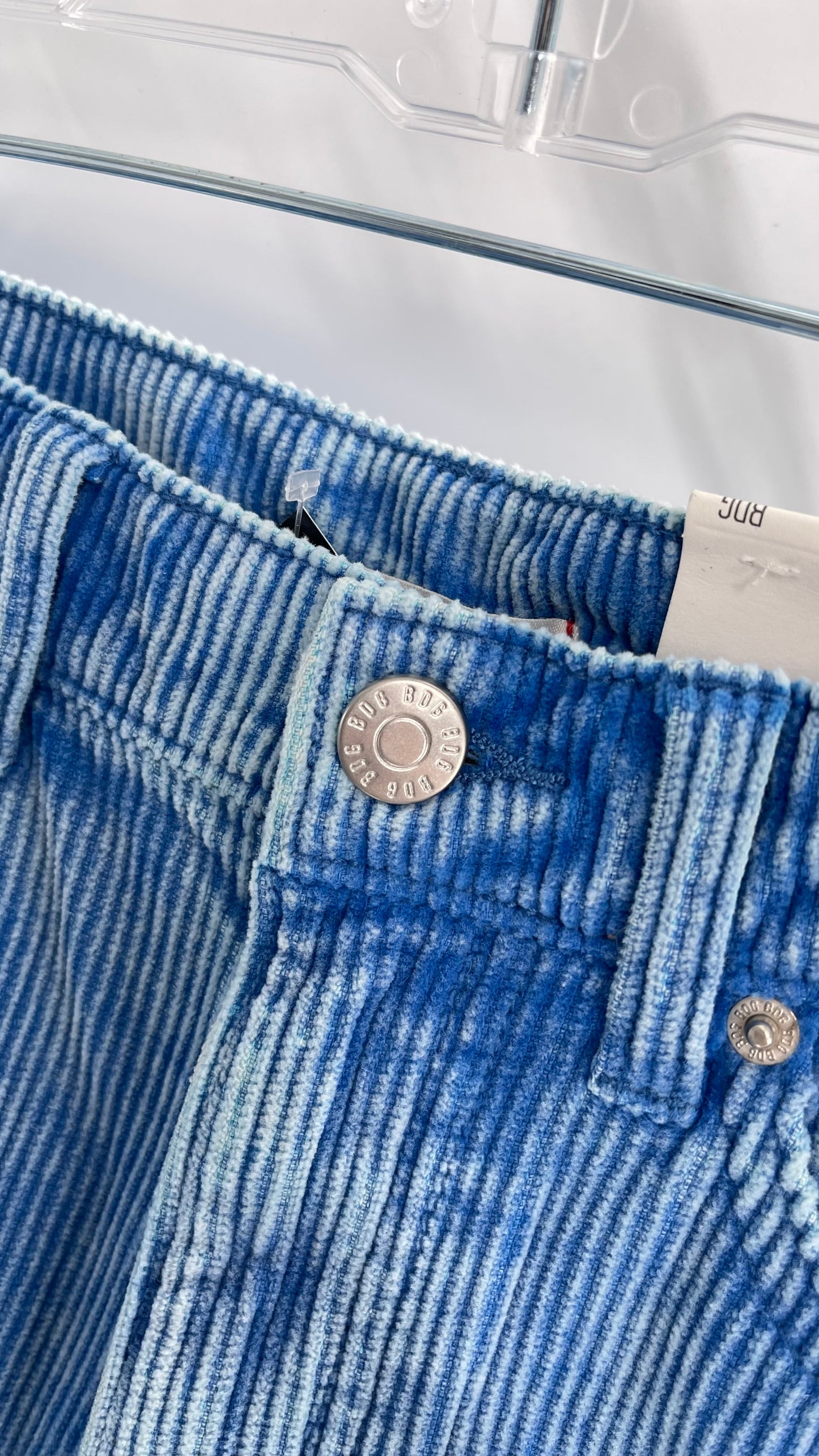 BDG Blue Corduroy High Waisted Straight Legs with Tags Attached (27)