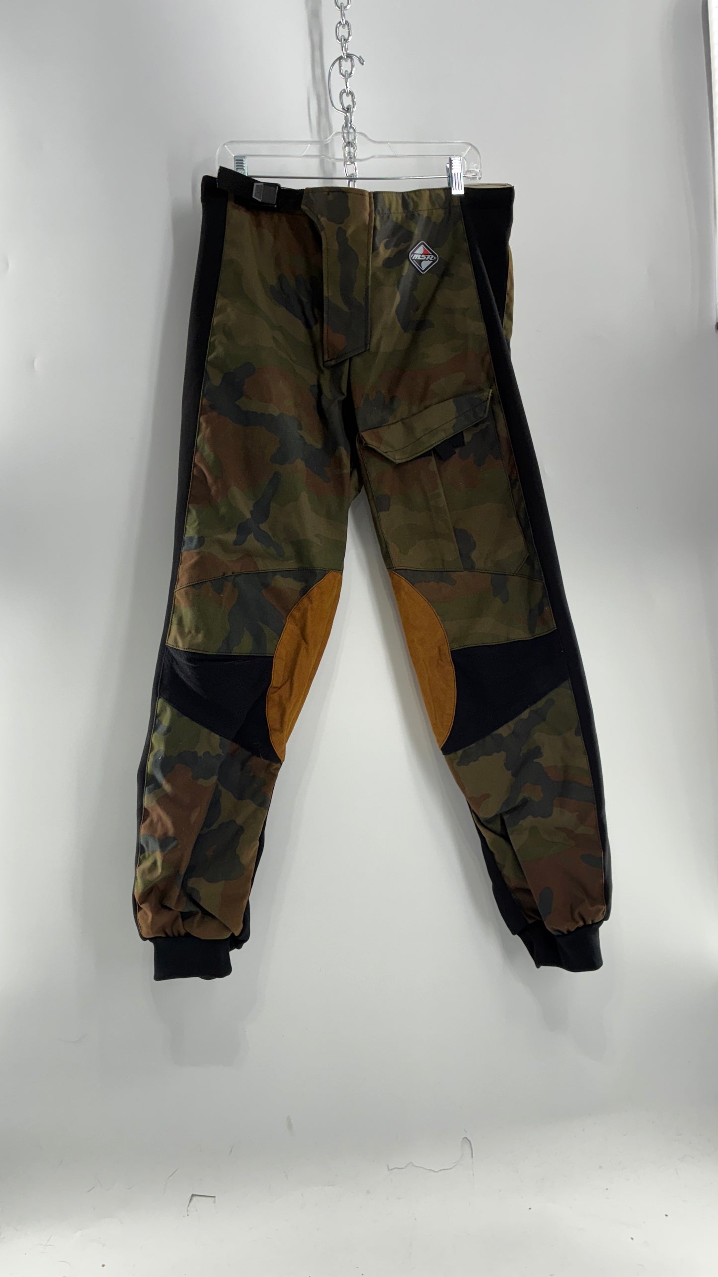 Vintage MSR Moto Camouflage Riding Pants Low Rise Side Buckle (34”)