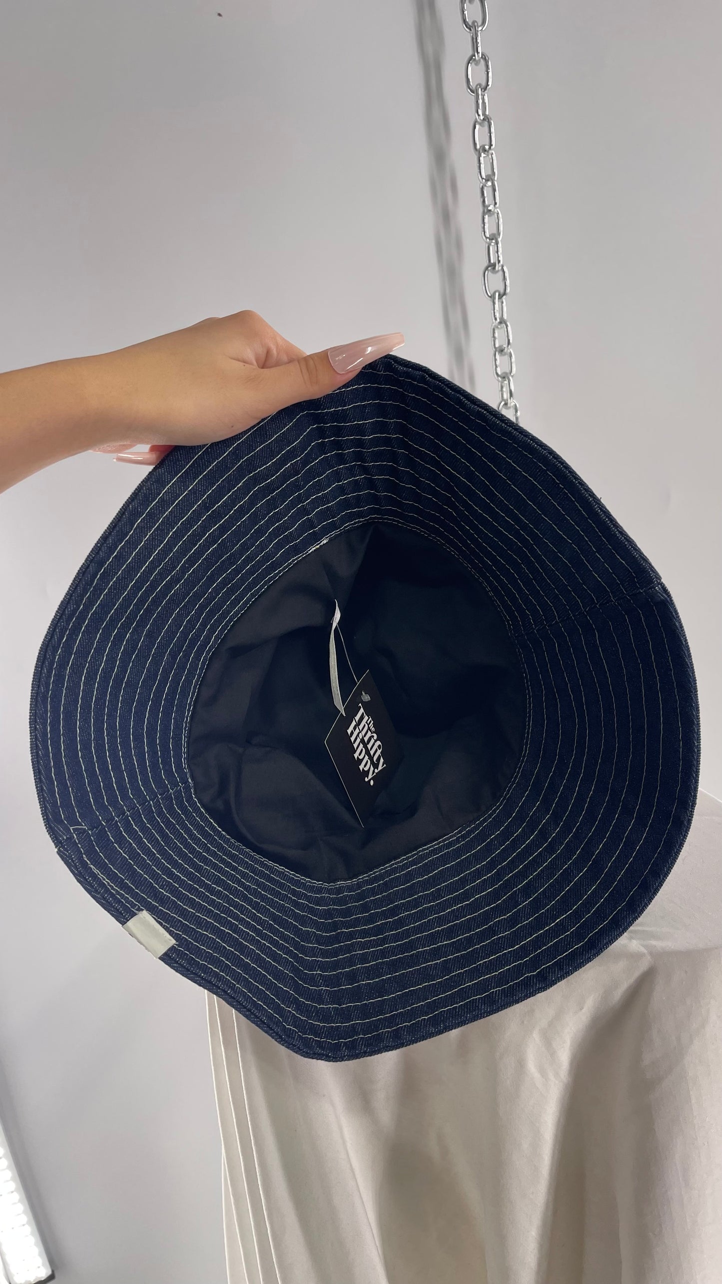 Urban Outfitters Dark Wash Denim Bucket Hat