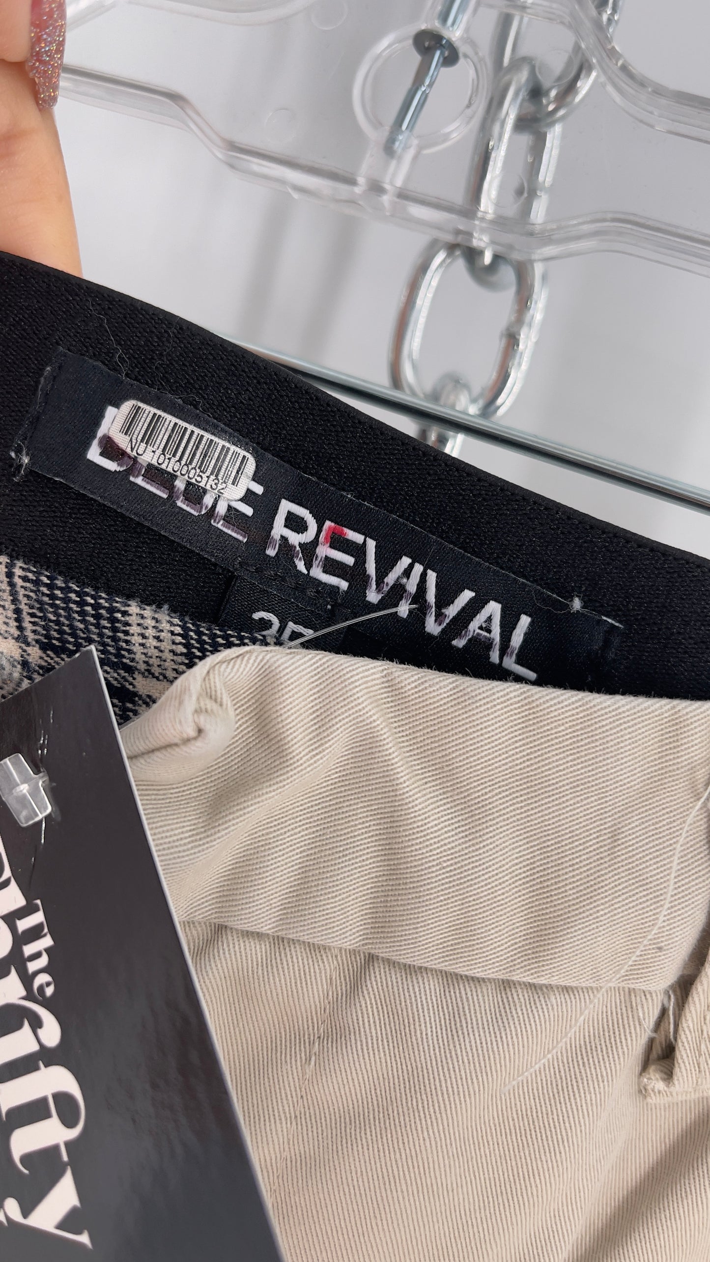 Blue Revival Coffee Break Plaid Khaki Combo Reworked Trouser (25)