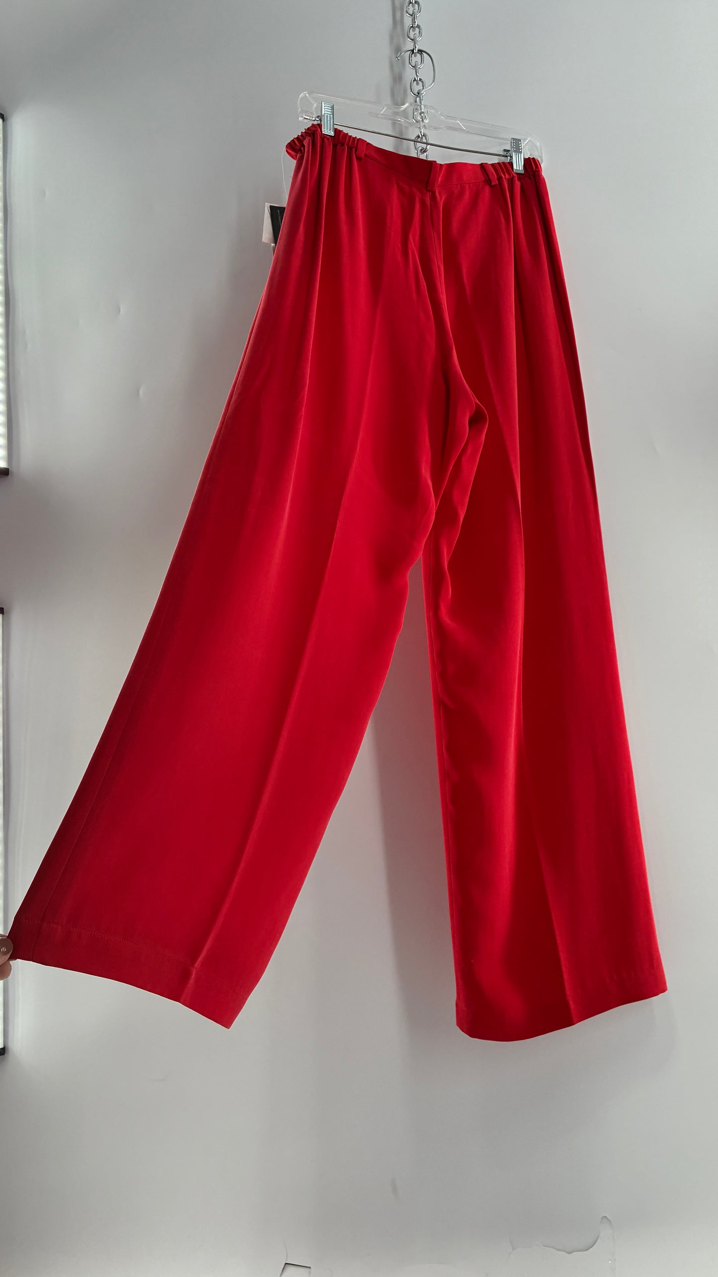 Vintage Josephine Chaus Cayenne 100% Silk Power Blazer and Wide Leg Trouser Set (12)