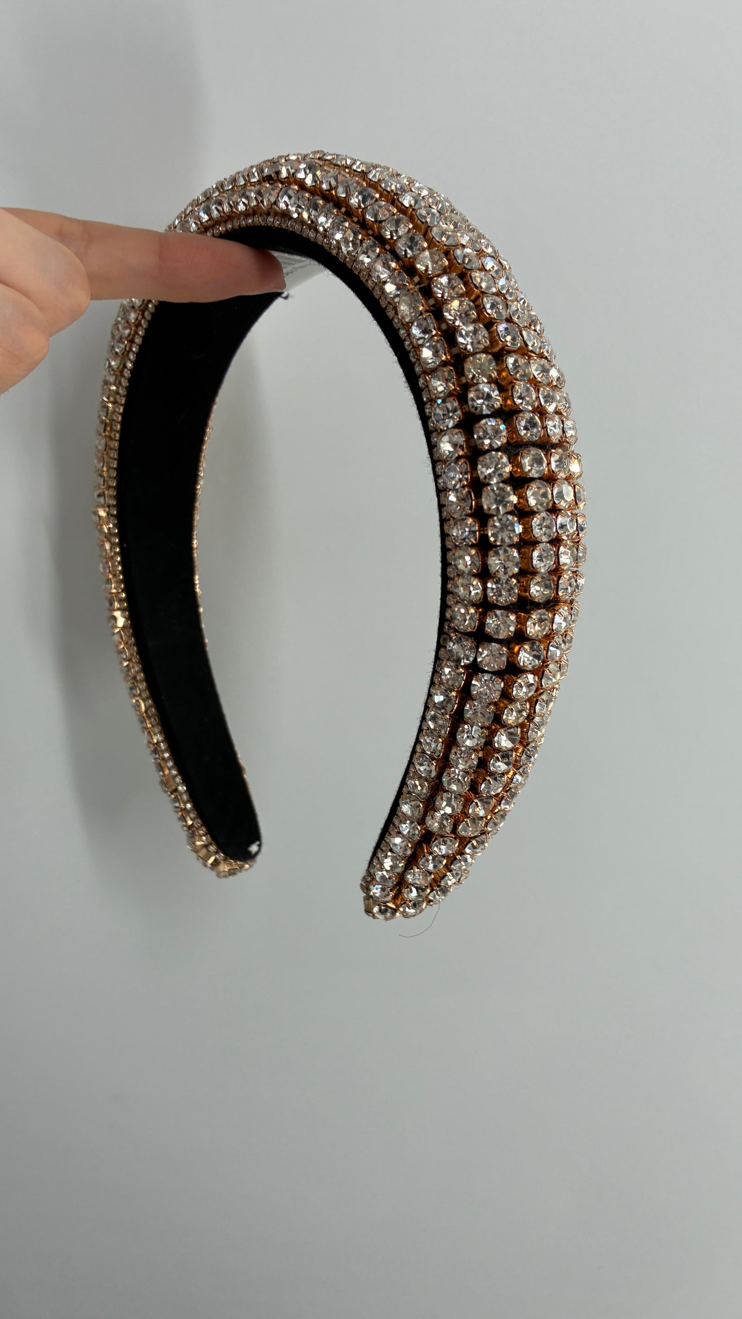 Rhinestone Encrusted Gold Headband