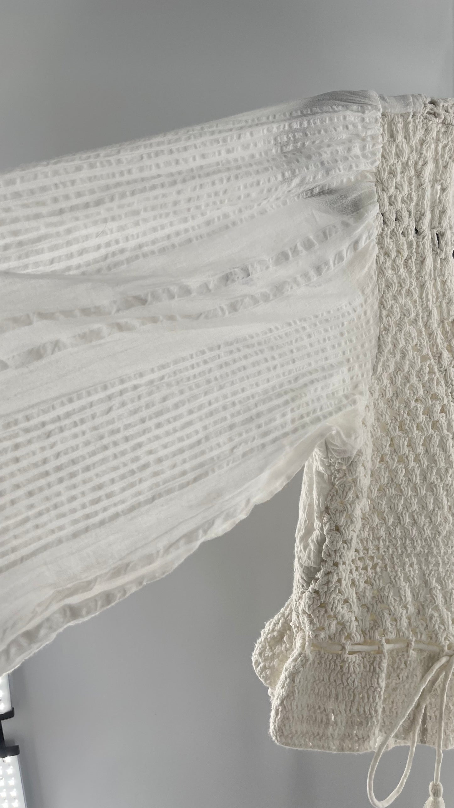 Free People White Crochet “Megan” Top (Small)