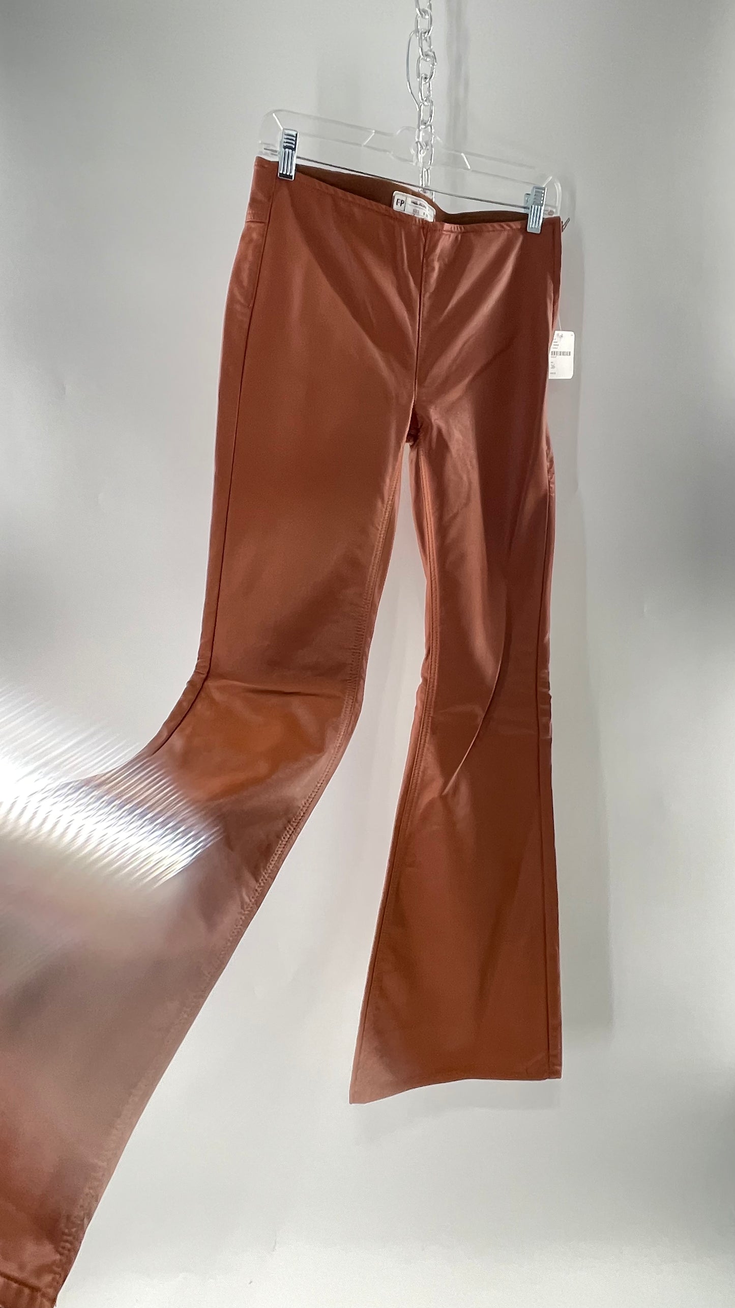 Free People Cognac Vegan Leather Flare (26W)