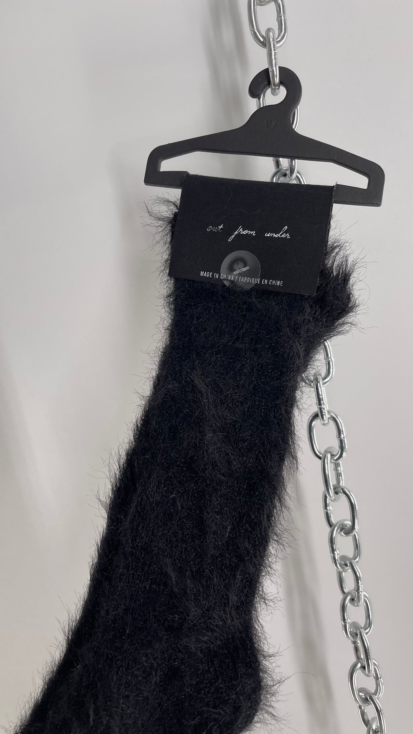 Urban Outfitters Black Fuzzy Socks