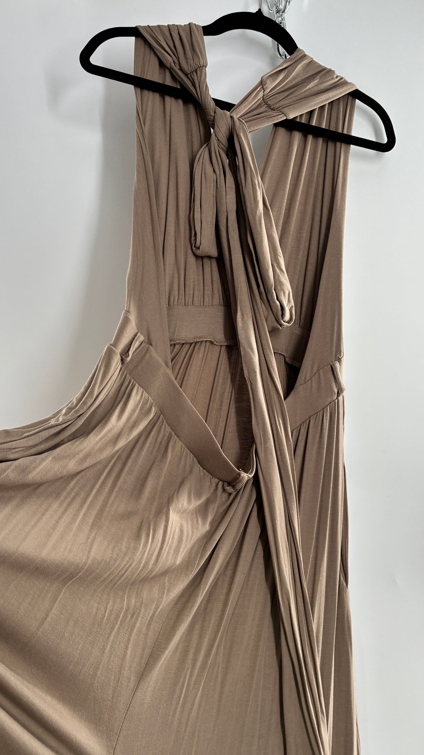 Free People Clay Halter Open Back, Wide Leg Jumpsuit with Tags Attached (XL)