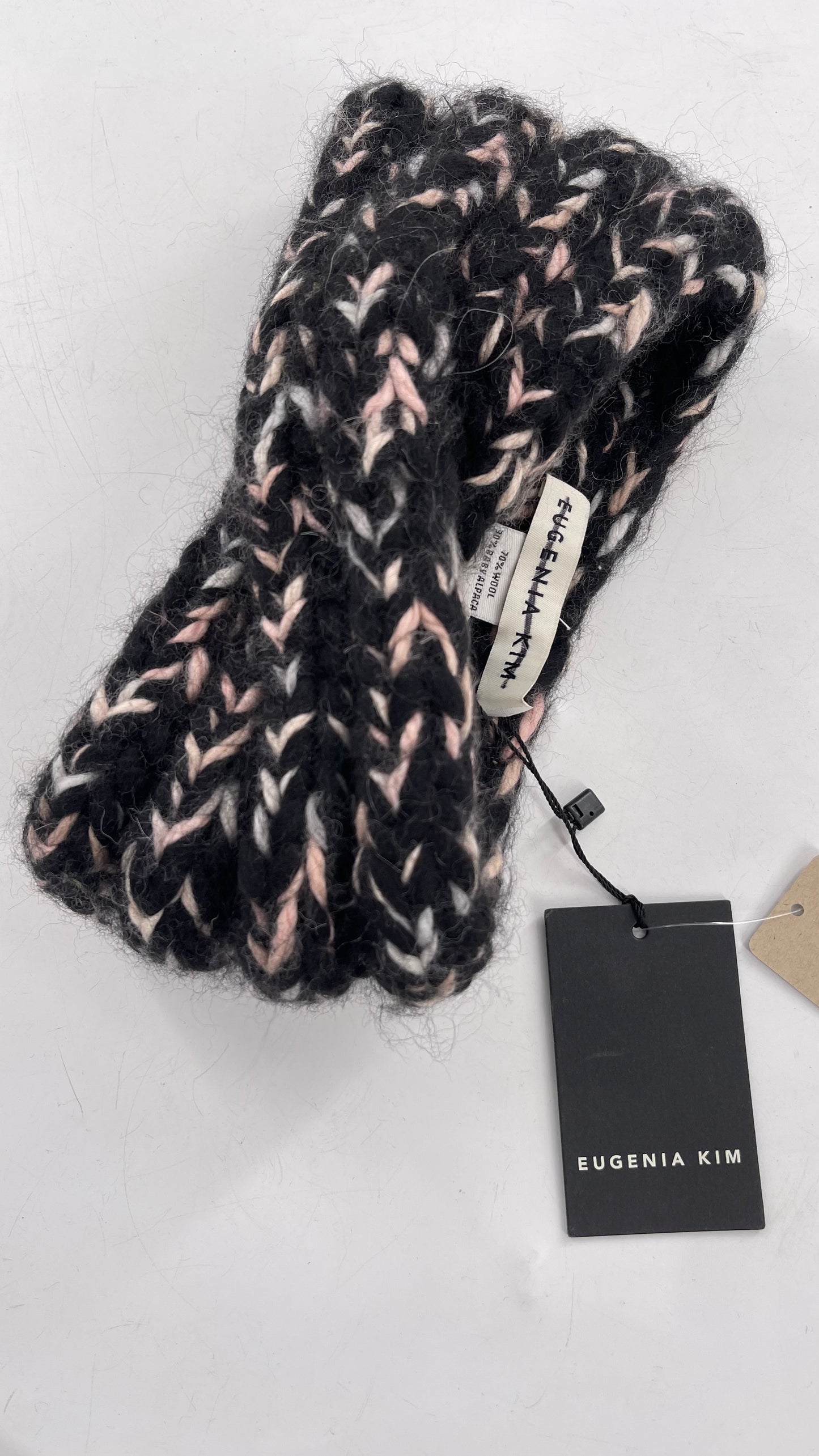 Eugenia Kim Black Pink White Thick Knit Headband