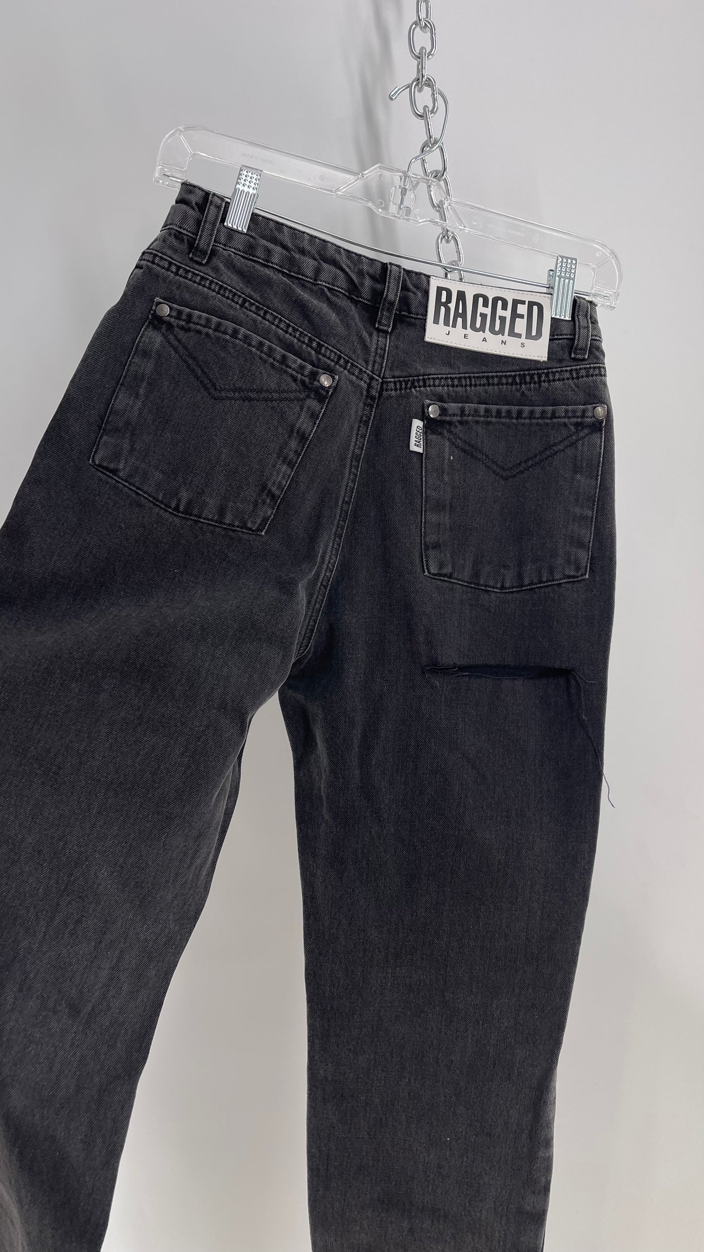 RAGGED Priest Charcoal Grey Straight Leg Jeans (24)