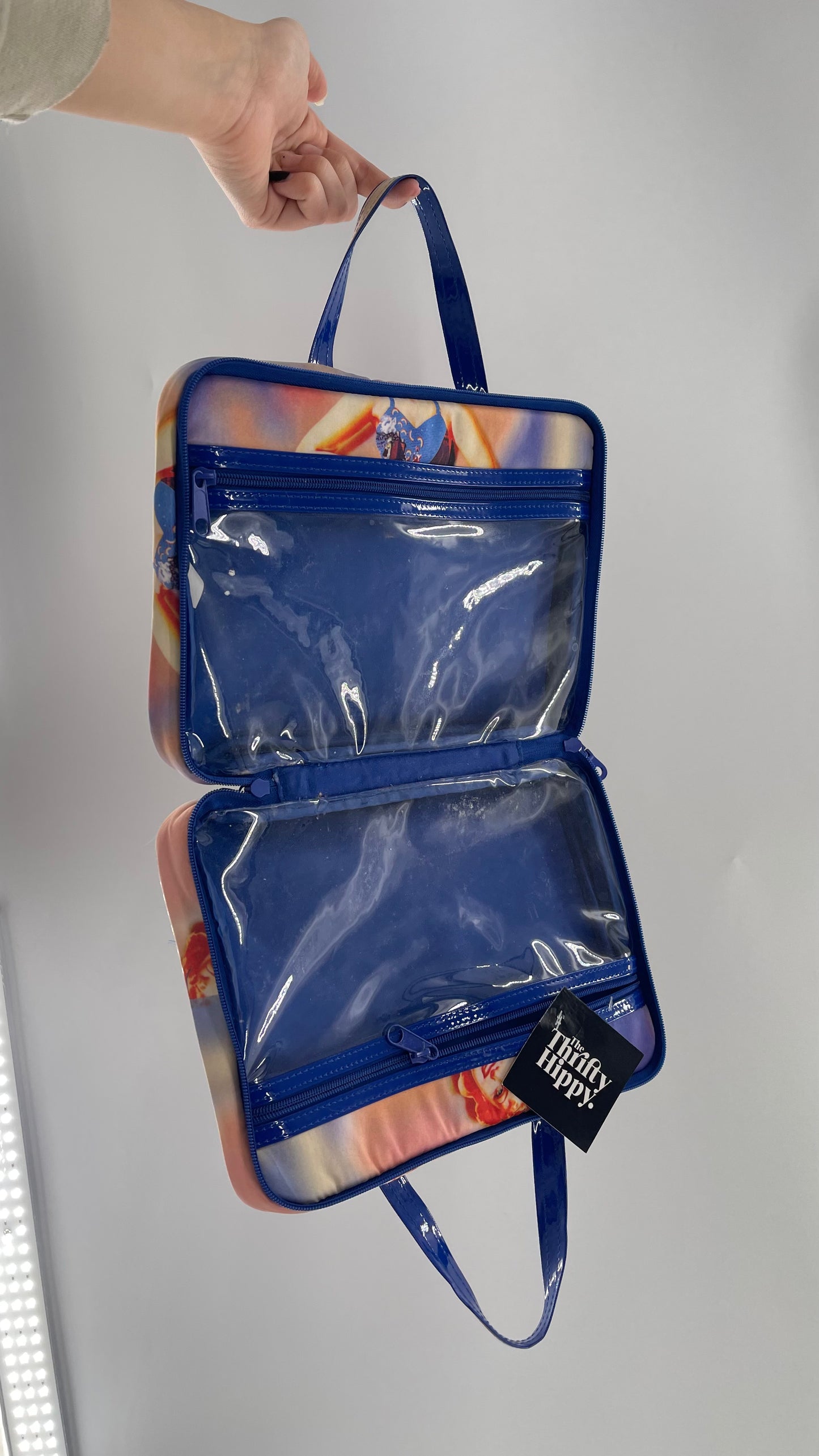 Vintage Carry On PinUp Organizer Purse/ Cosmetic Bag
