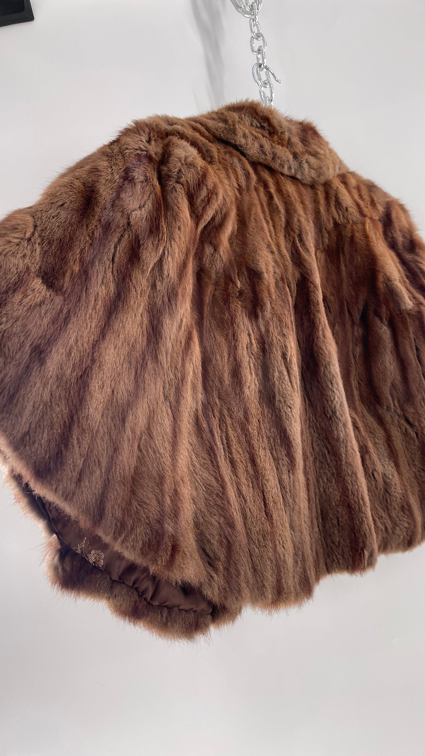 Vintage Brown Multi-toned Cape (One Size)