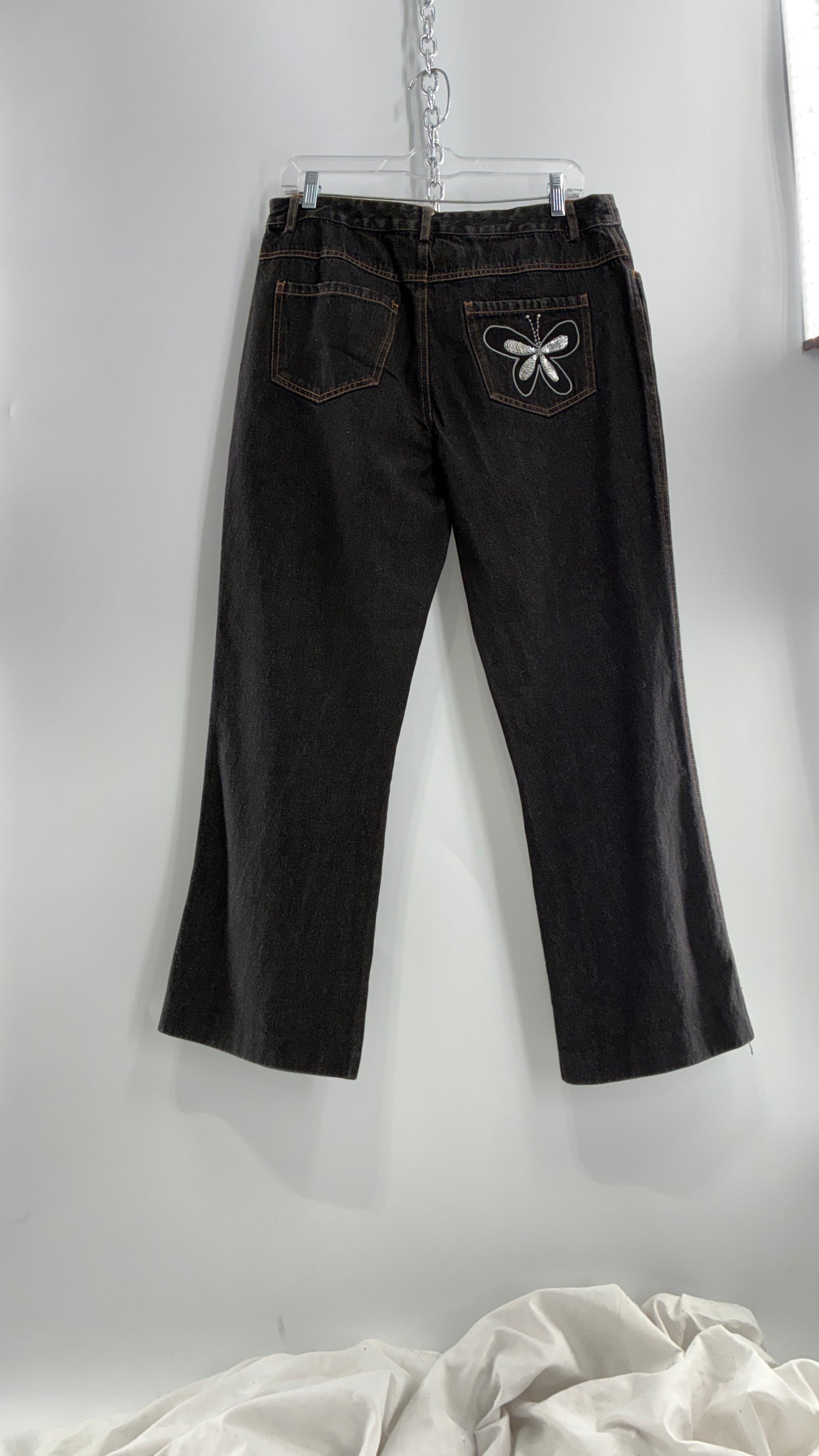 Vintage FORENZA Denim with Sequin Butterfly Detail (12)