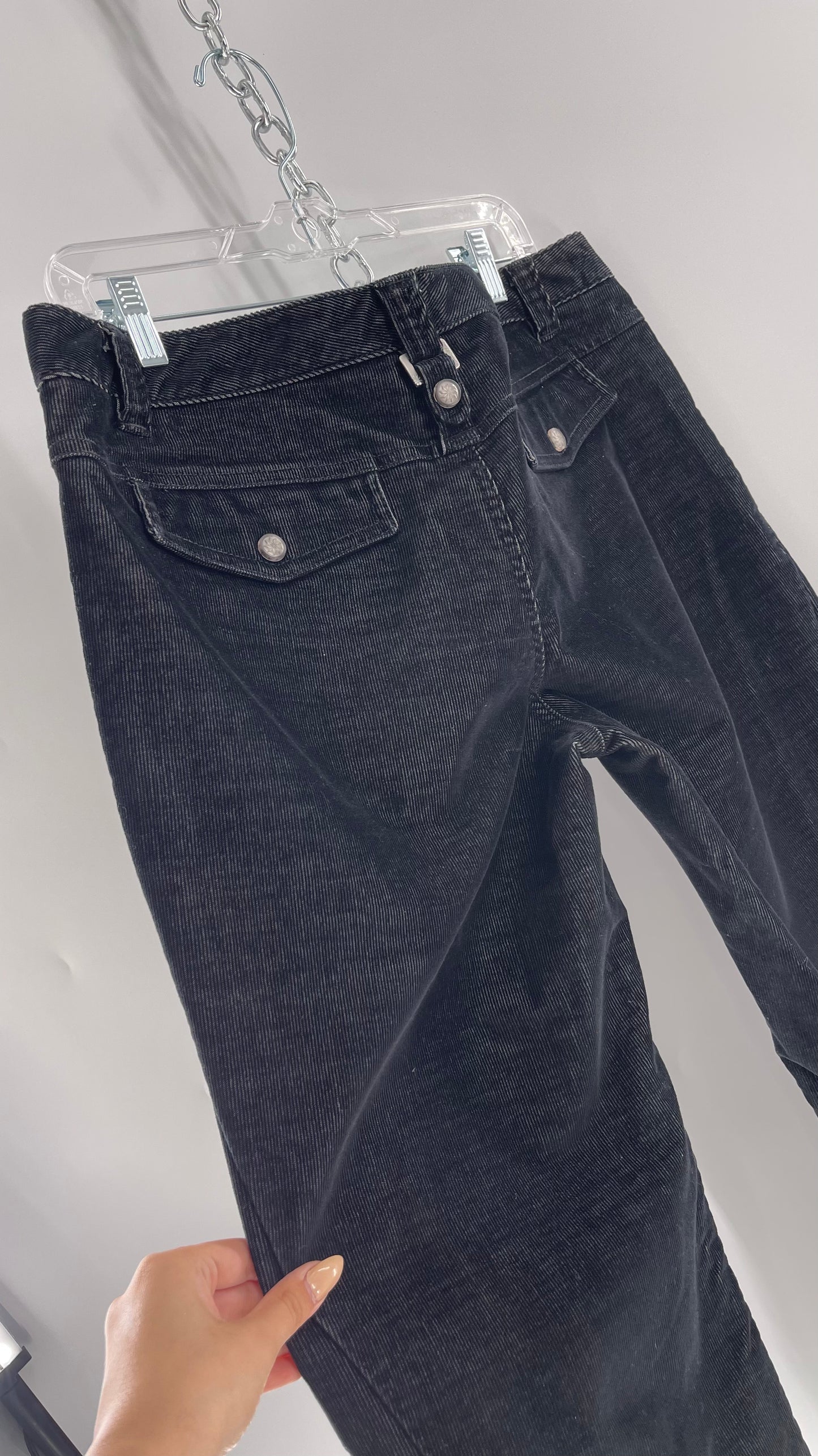 Athleta Black Flare Corduroy Pants (Size 14/L)