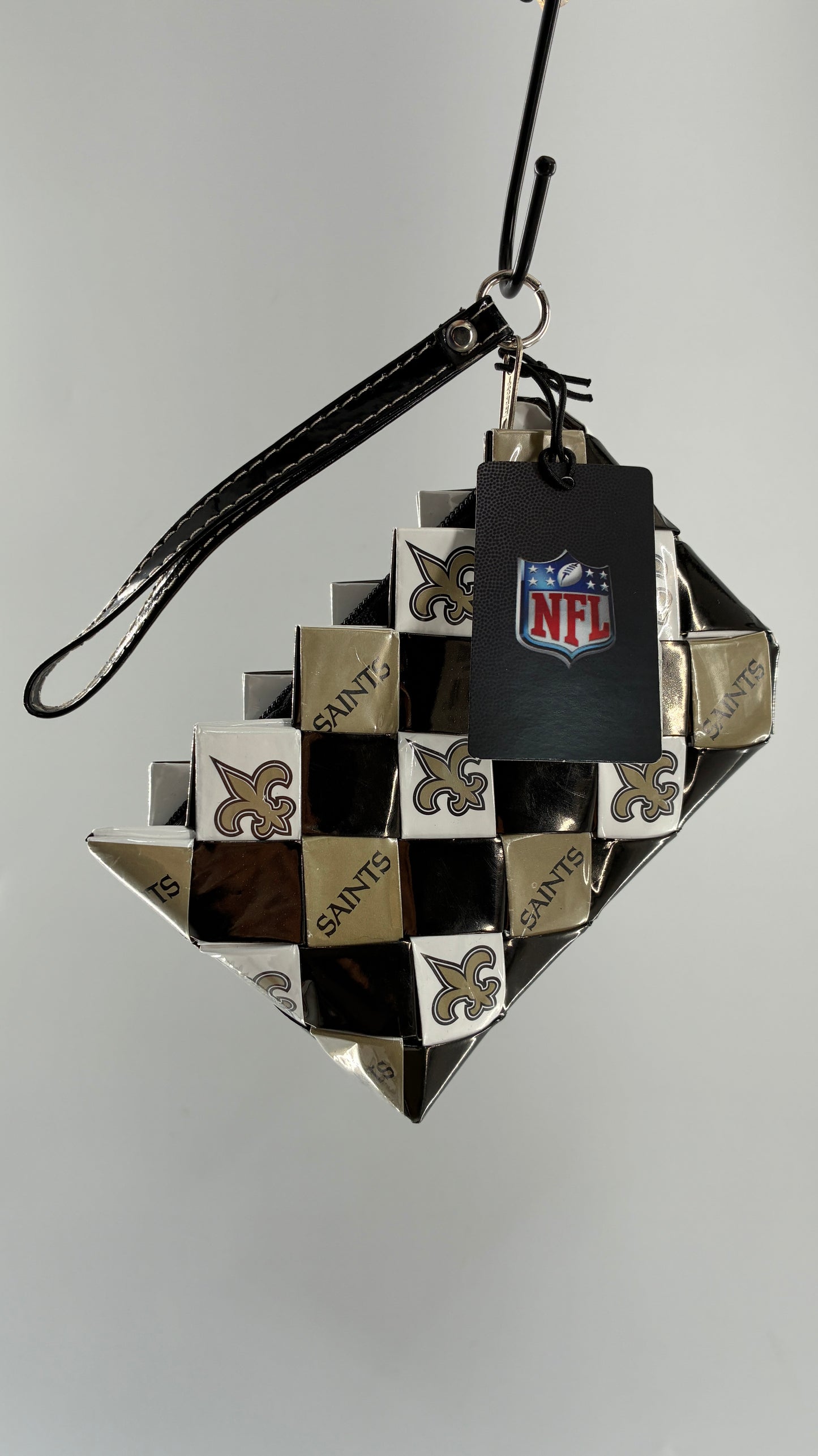 Deadstock Vintage SAINTS NFL OLLIN Made in Mexo Wristlet