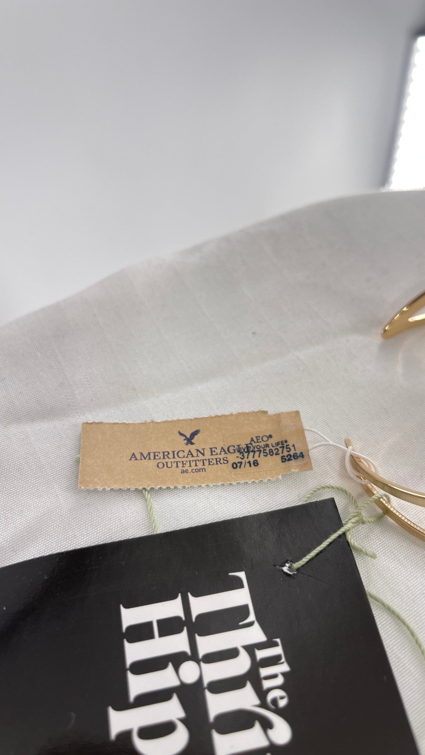 American Eagle Gold Cuff with Tigers Eye Gem Stone