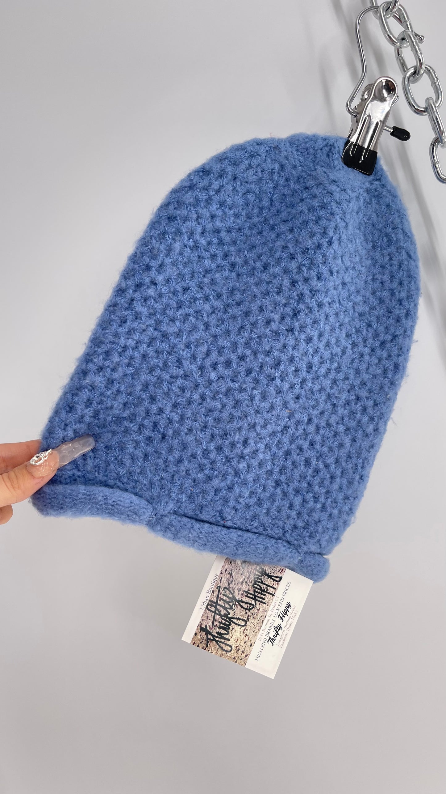 Free People Powder Blue Cozy Knit Beanie
