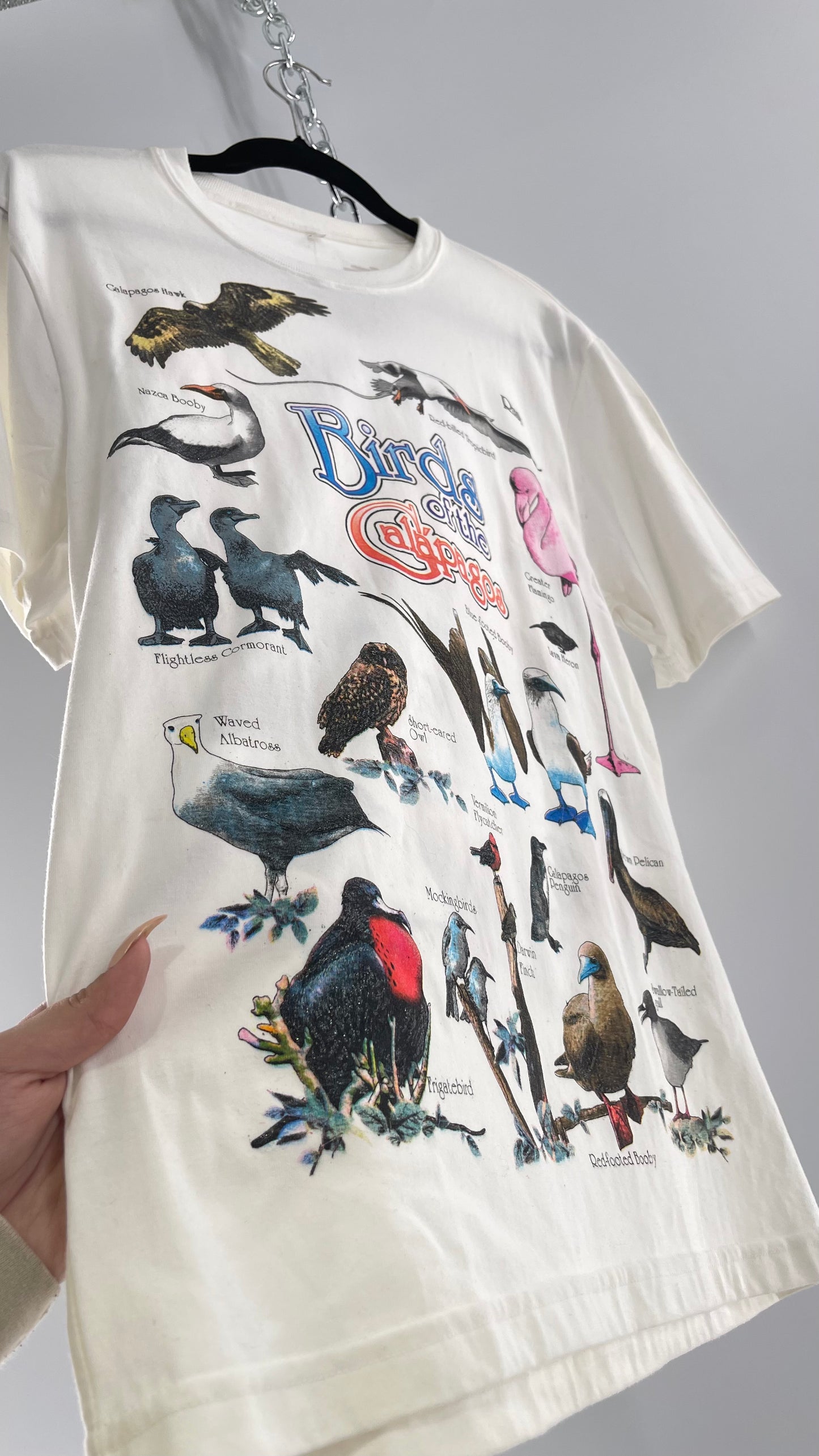 Vintage Glitter Galapagos Bird Species T (Medium)
