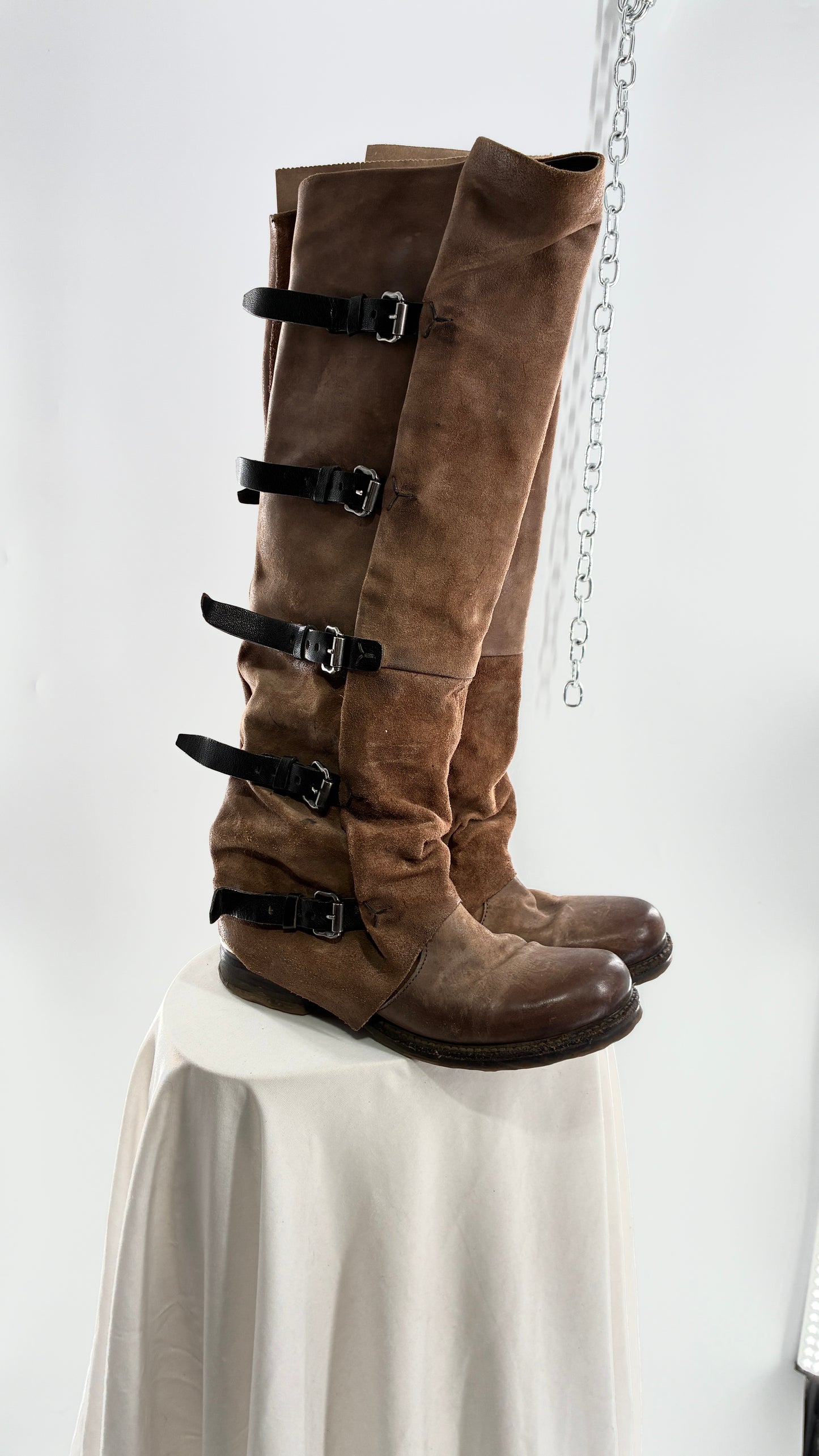 Tatum Over the Knee AS98 Distressed Worn Boots (41)