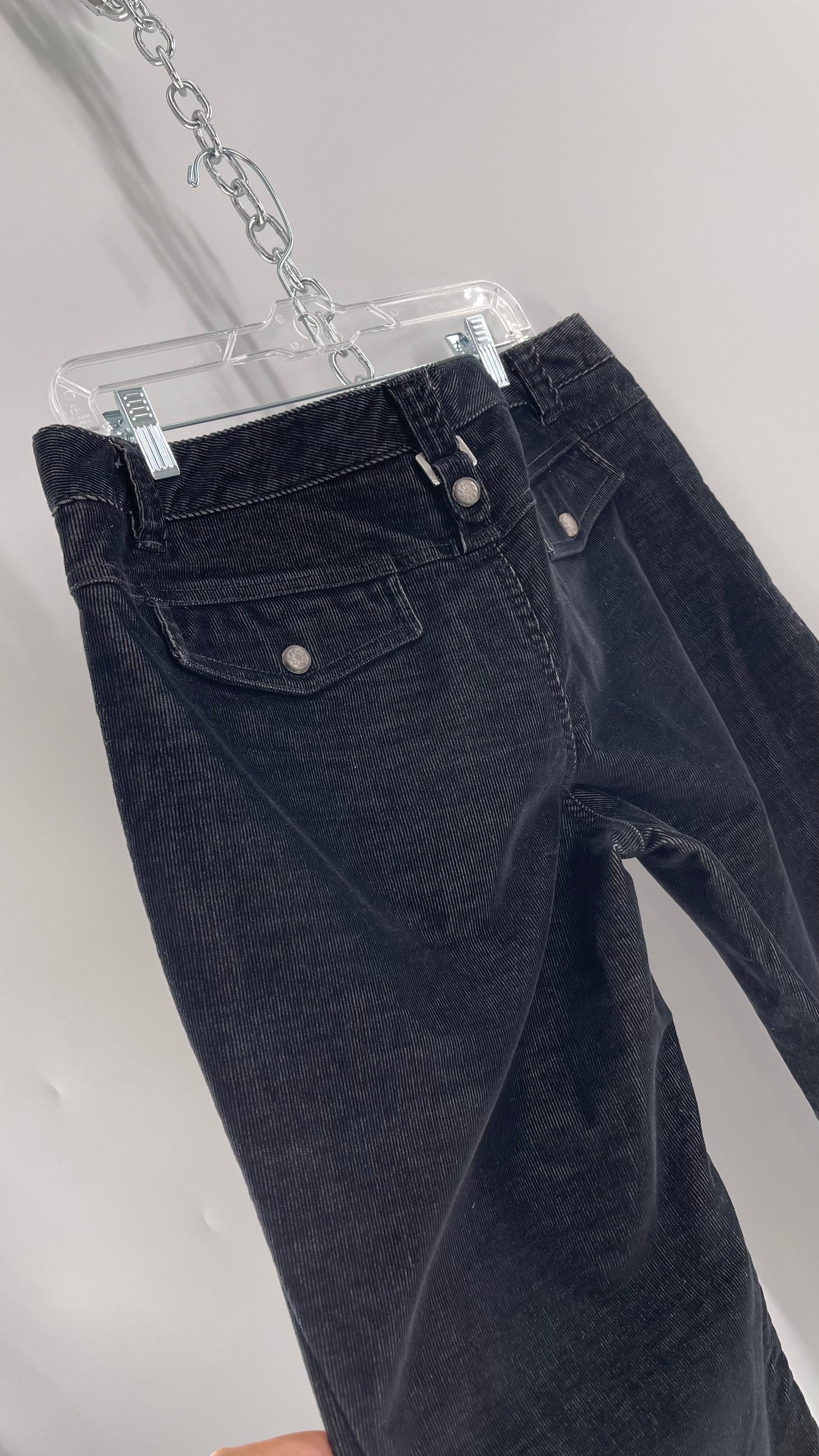 Athleta Black Flare Corduroy Pants (Size 14/L)