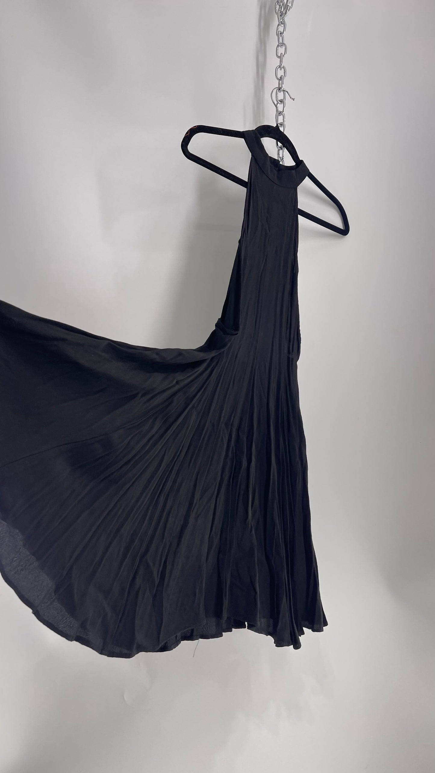 Kimchi Blue Black Voluminous Mini with Open Back Detail (Small)