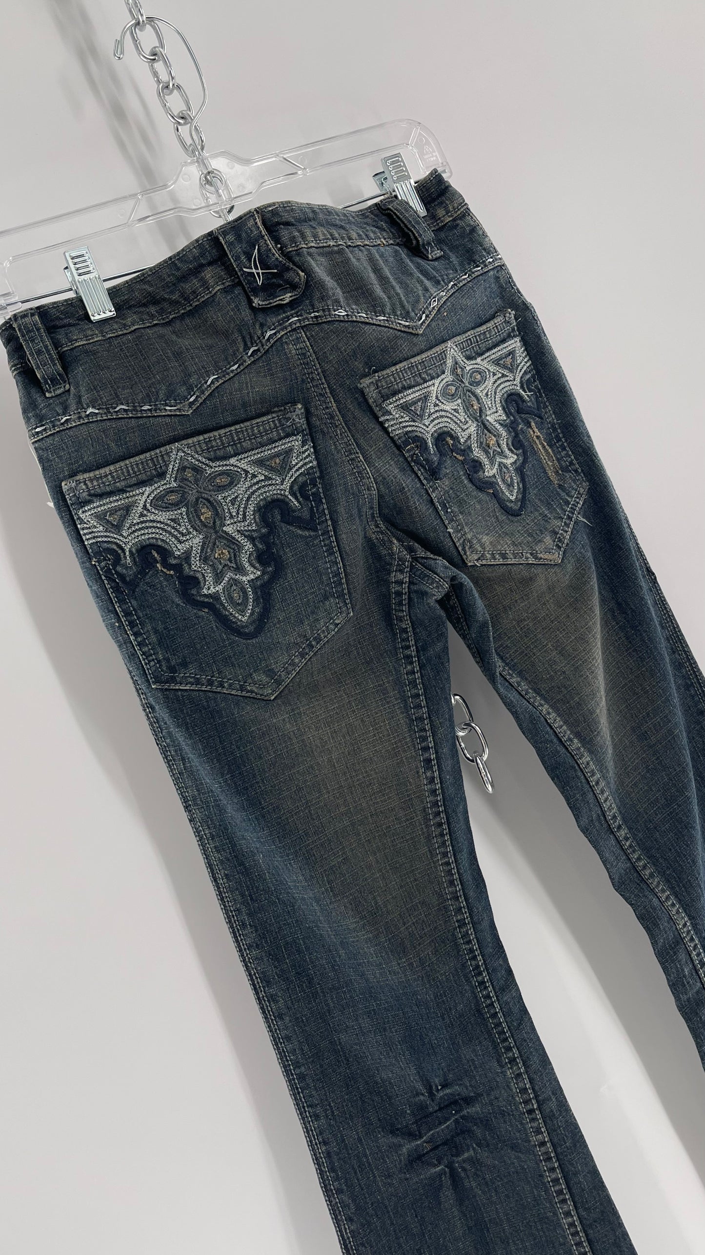 Antik Denim Embroidered Pocket Kick Flares with Western Bum Stitching (28)